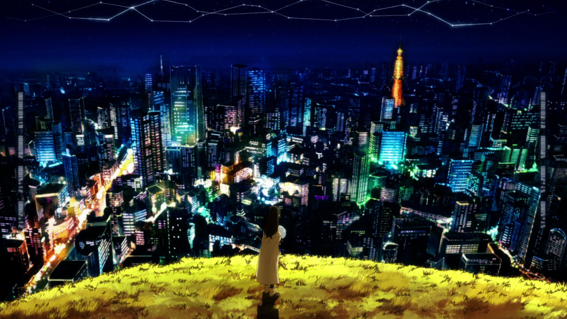 Tensei Shitara Slime Datta Ken Shizue Izawa Rimuru Night Night View City Lights City 1920x1080