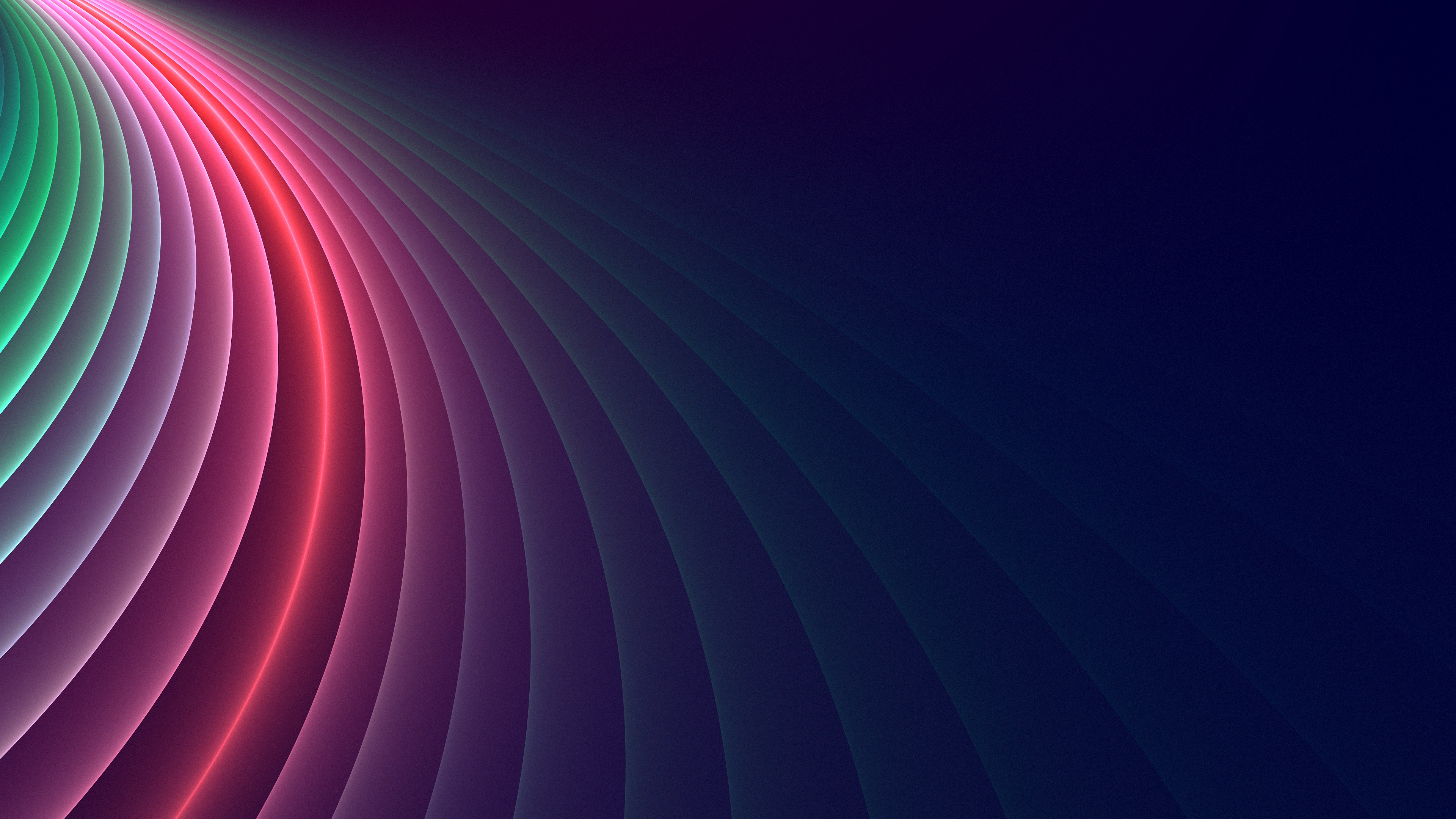 Abstract Colorful Curved Glowing 3840x2160
