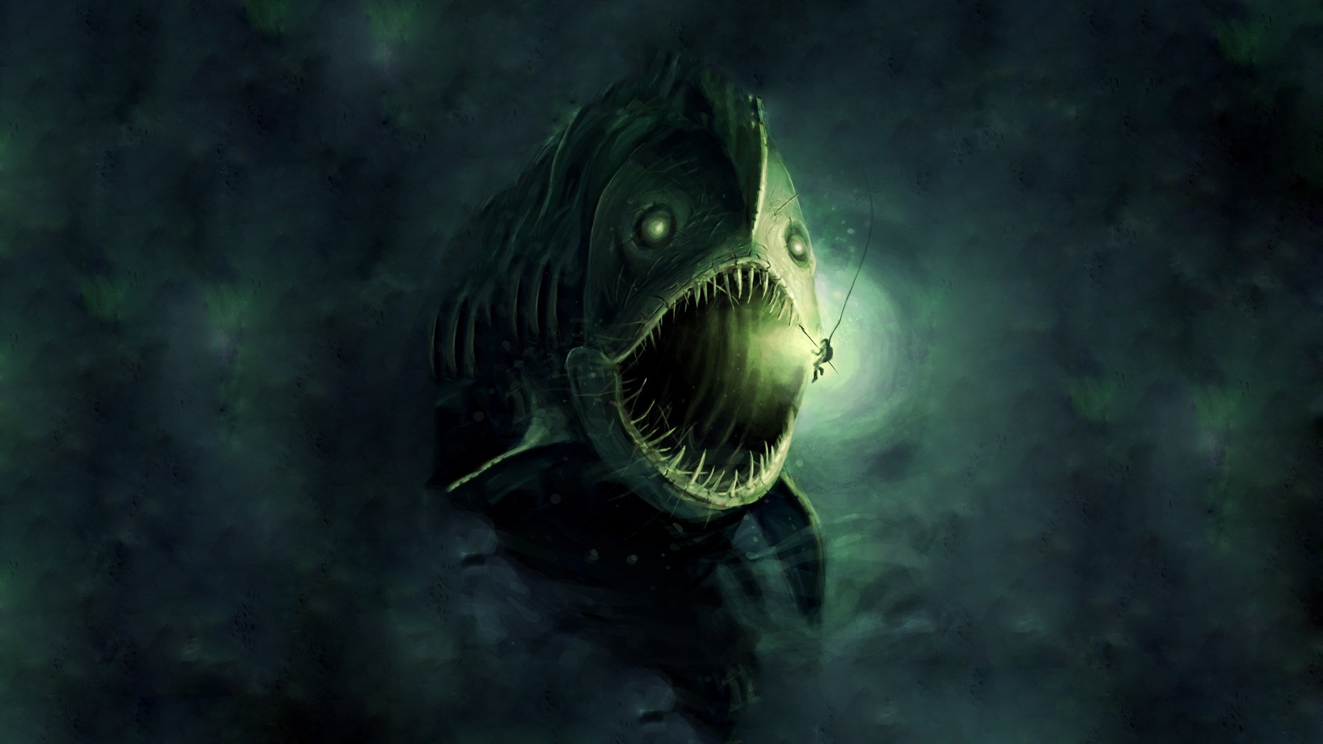 Digital Digital Art Artwork Fantasy Art Science Fiction Horror Drawing Digital Painting Water Sea De 1920x1080