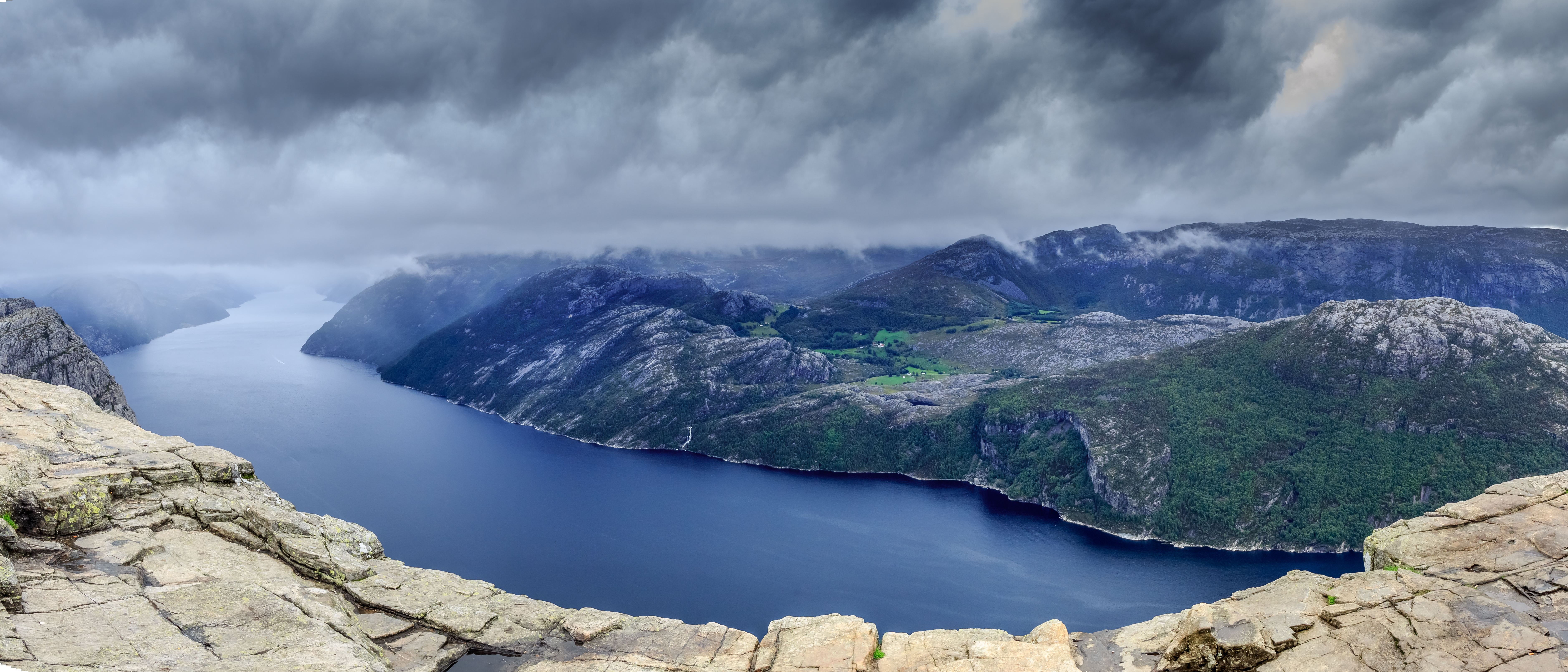 Fjord Nature Landscape Coastline Cloud Mountain 7518x3222