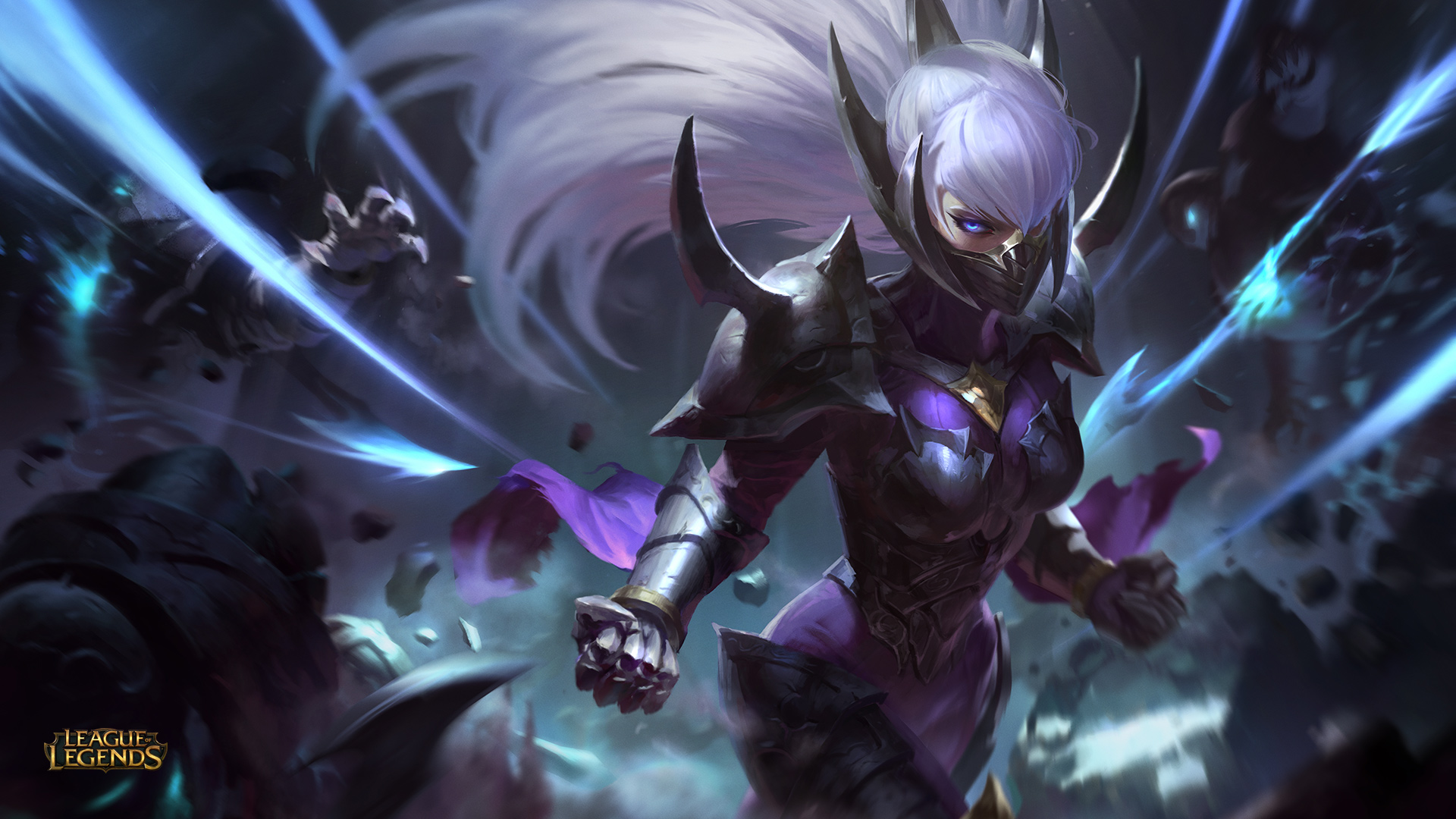 League Of Legends Irelia PC Gaming Video Games Blue Eyes Fantasy Girl 1920x1080