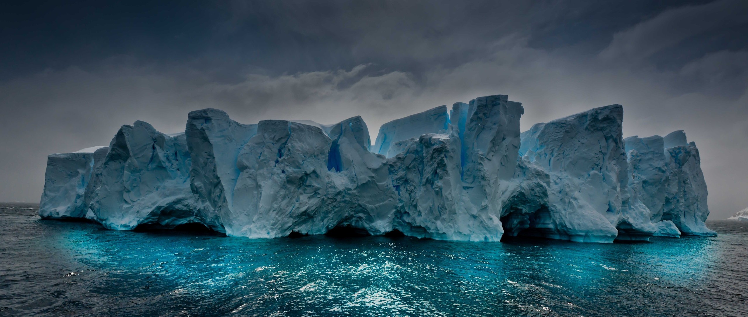 Ice Sea Iceberg Global Warming 2560x1087