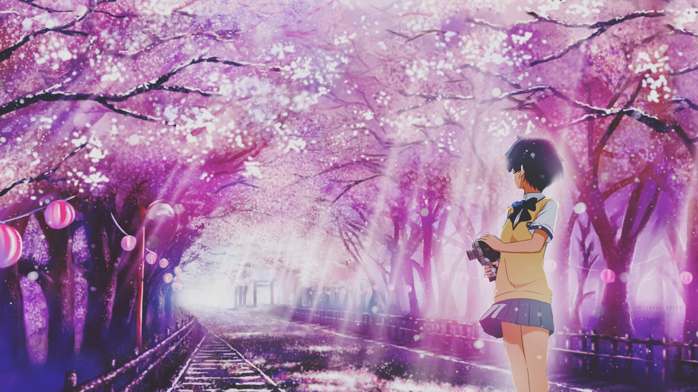Top 10 hình nền máy tính hoa anh đào anime tuyệt đẹp và đáng yêu nhất