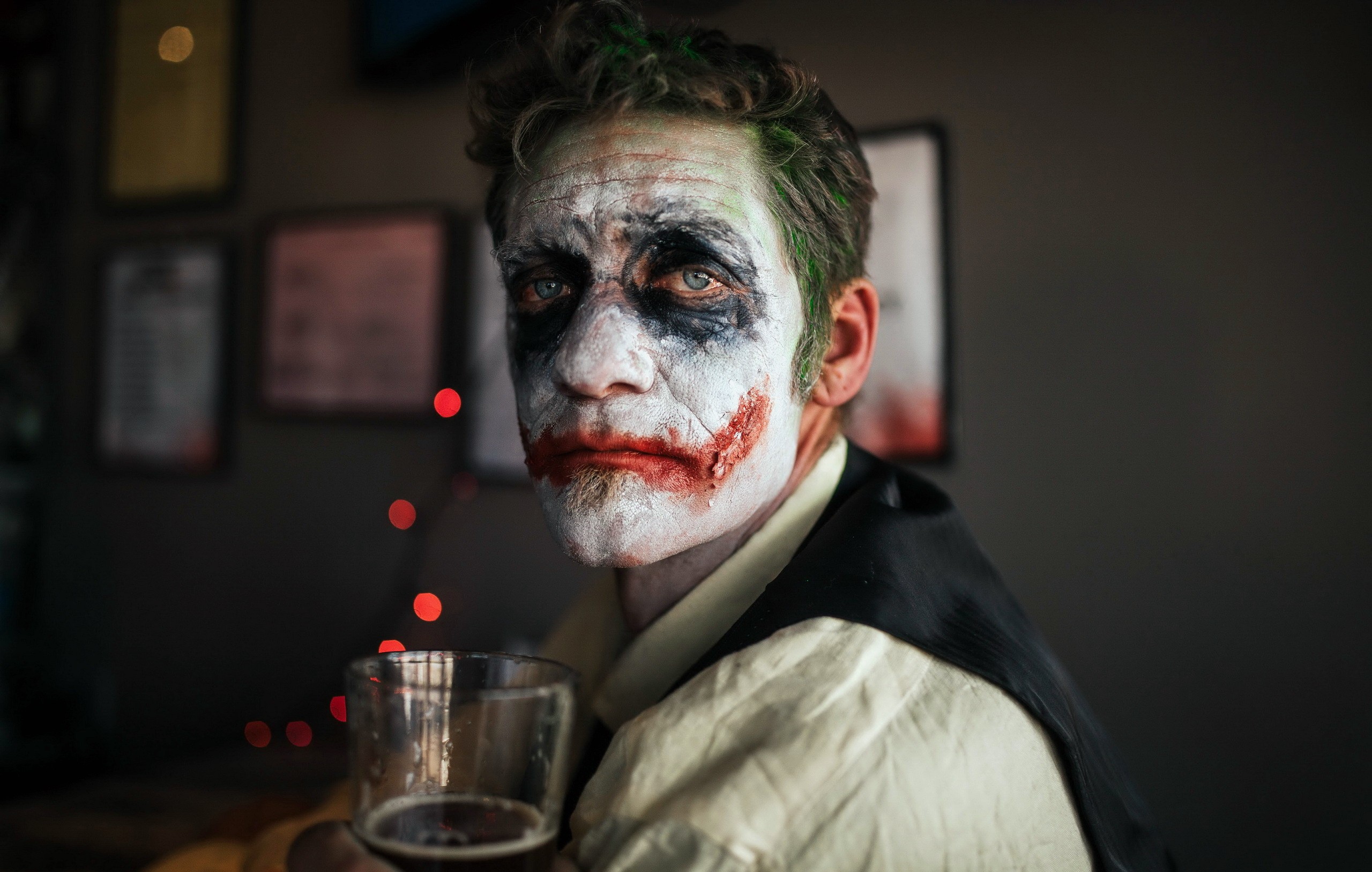 Men Sad Clowns Mask Joker Clown Face Paint 2560x1626
