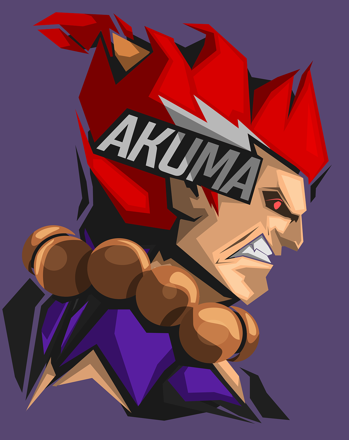 Akuma Capcom Purple Background 1200x1510
