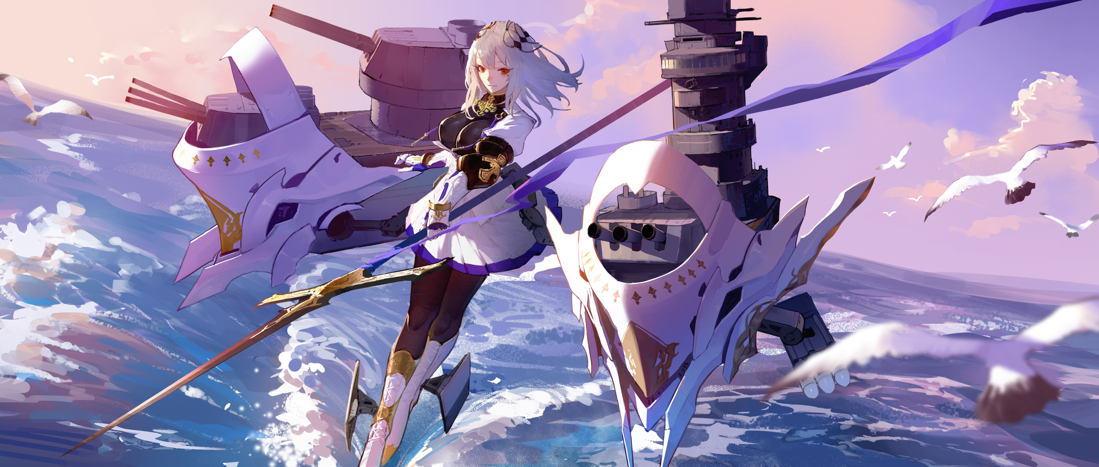 Anime Girls Azur Lane Anime Fantasy Girl Saint Louis Azur Lane 3760x1600