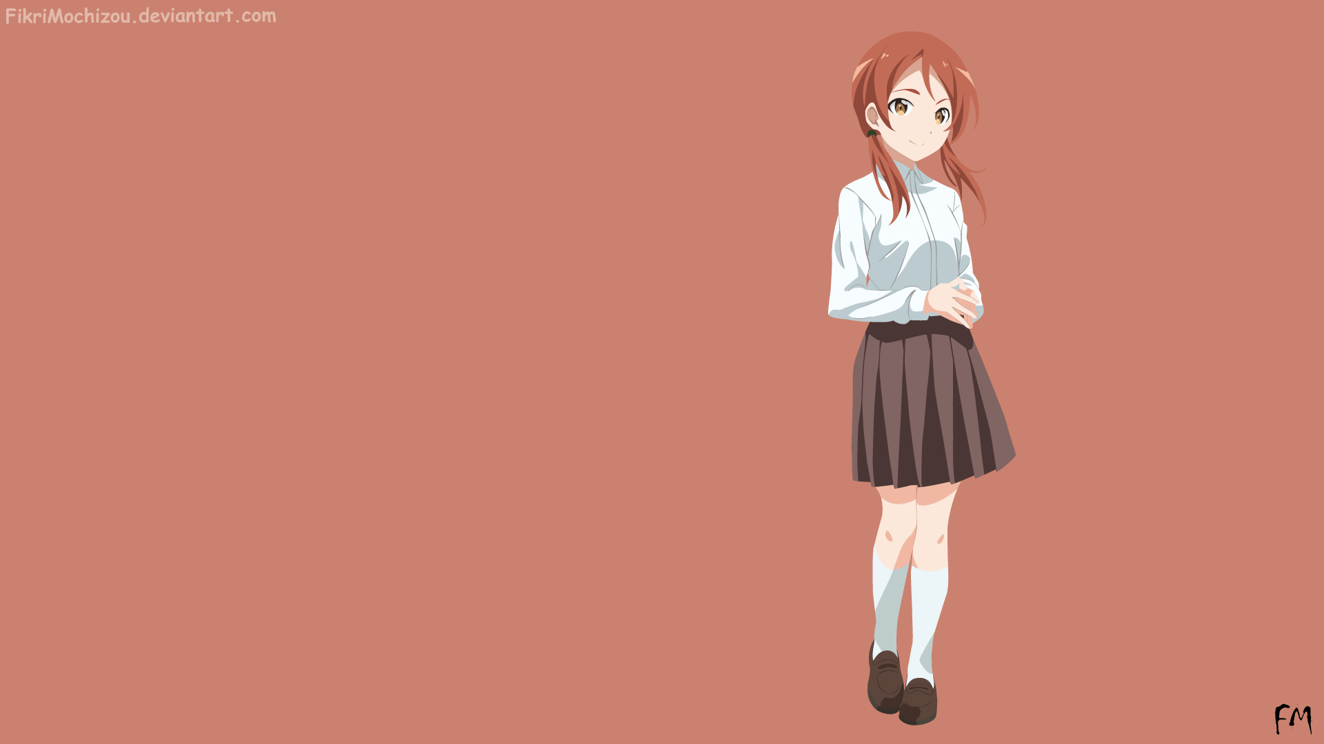 Demi Chan Wa Kataritai Anime Girls Anime Simple Background 1920x1080