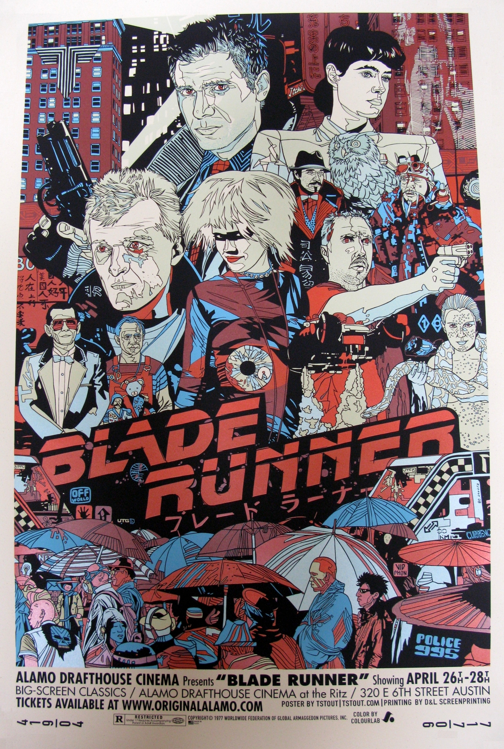 Blade Runner Movie Poster Harrison Ford Ridley Scott Tsout 1756x2605