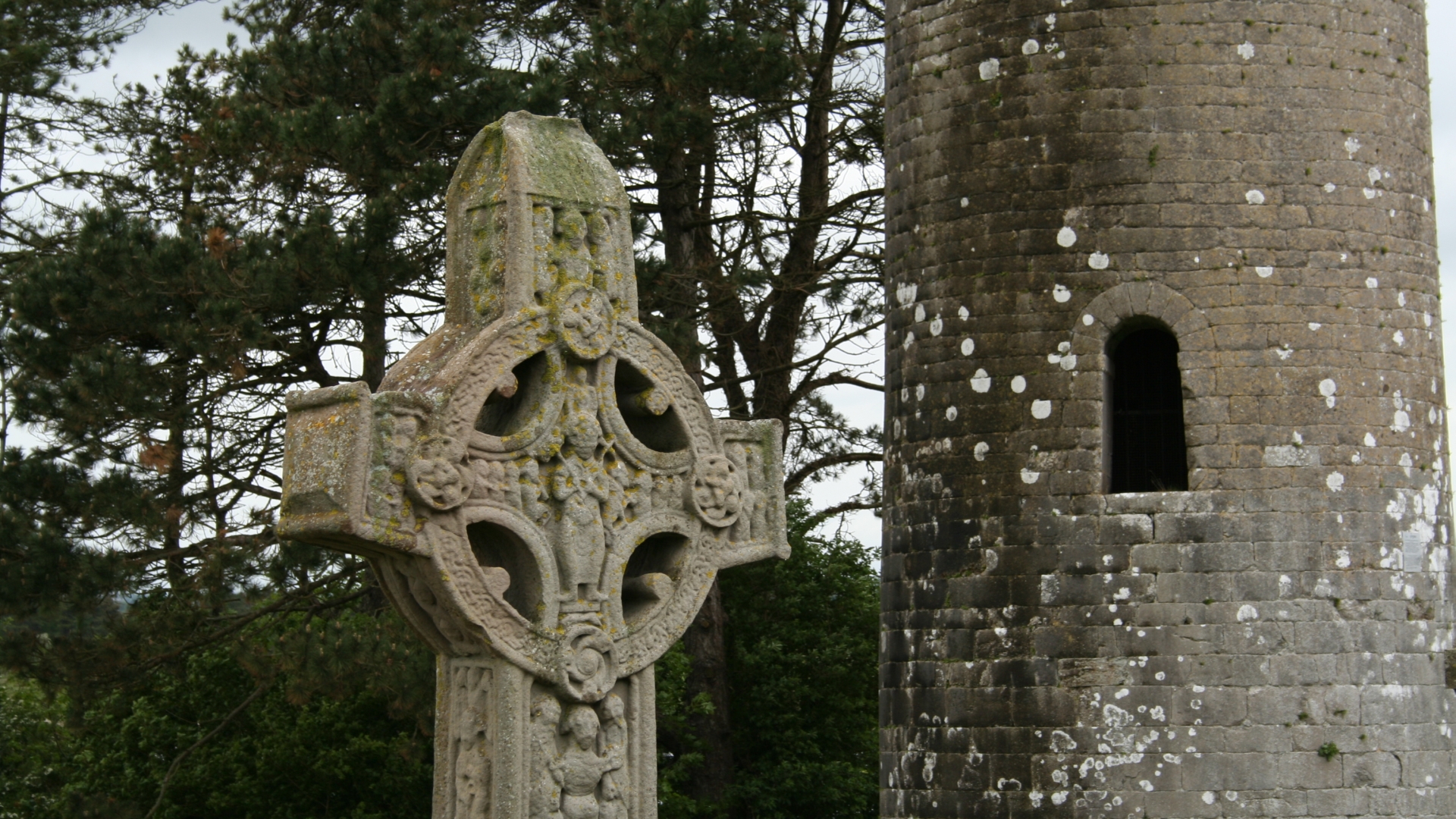 Clonmacnoise Ireland Cross Monastery 1920x1080