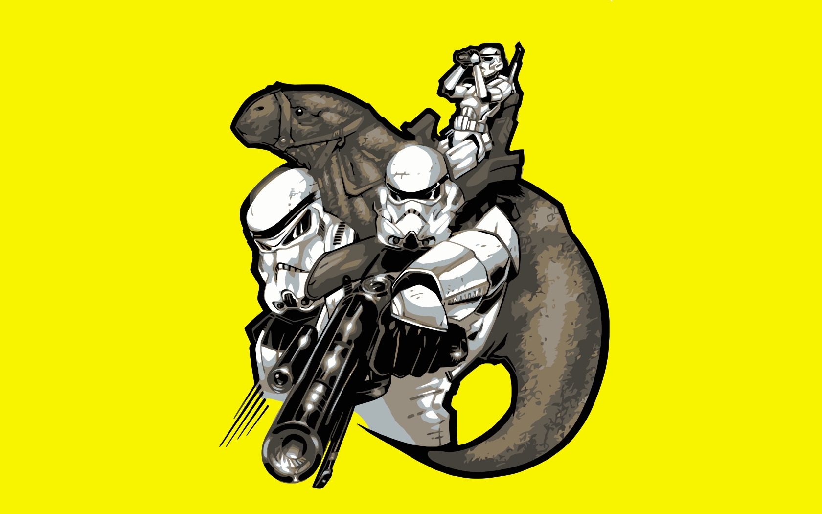 Yellow Star Wars Stormtrooper 1680x1050