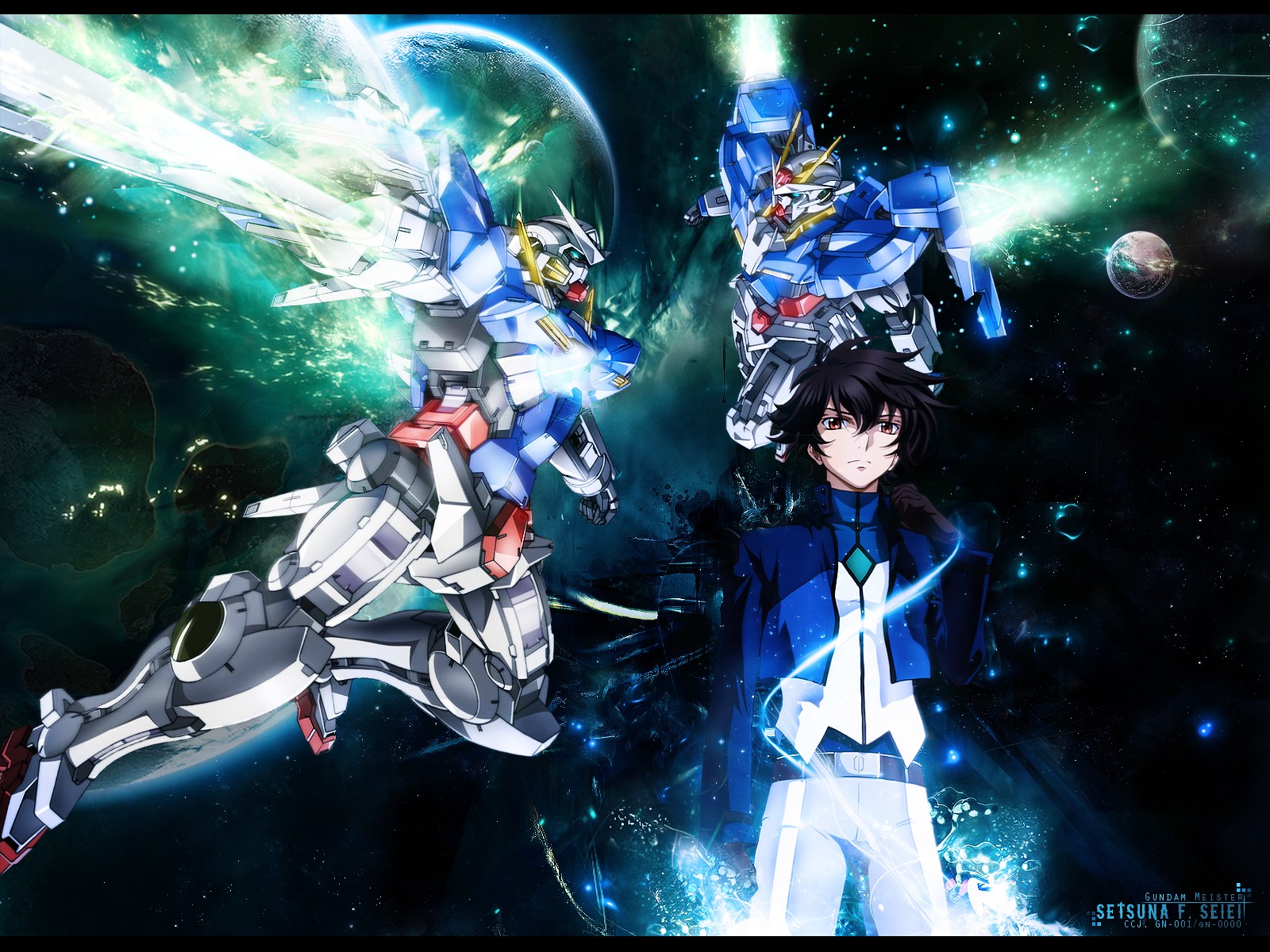 Mobile Suit Gundam 00 Gundam Setsuna F Seiei Gundam 00 Exia Anime 1600x1200