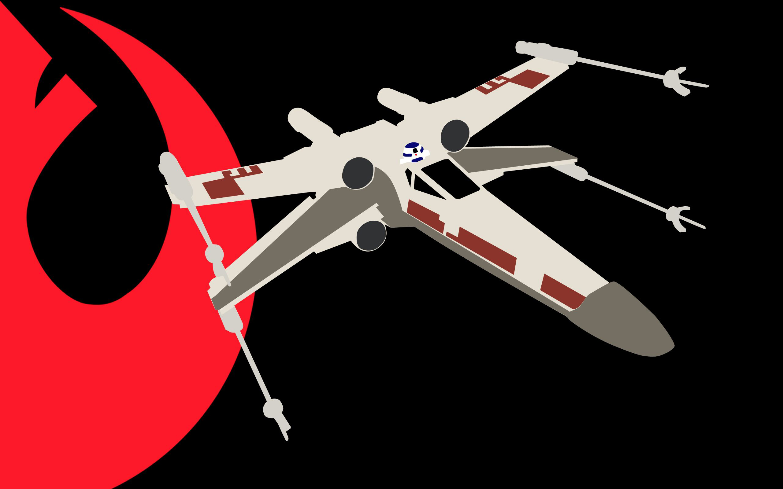 Star Wars X Wing Rebel Alliance Spaceship Minimalism 2560x1600