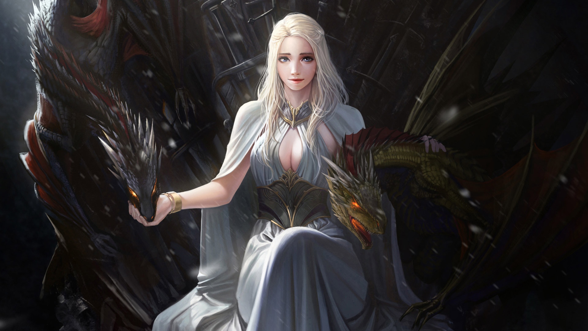 Digital Art Game Of Thrones Daenerys Targaryen Dragon A Song Of Ice And Fire TV Fantasy Girl Fantasy 1920x1080