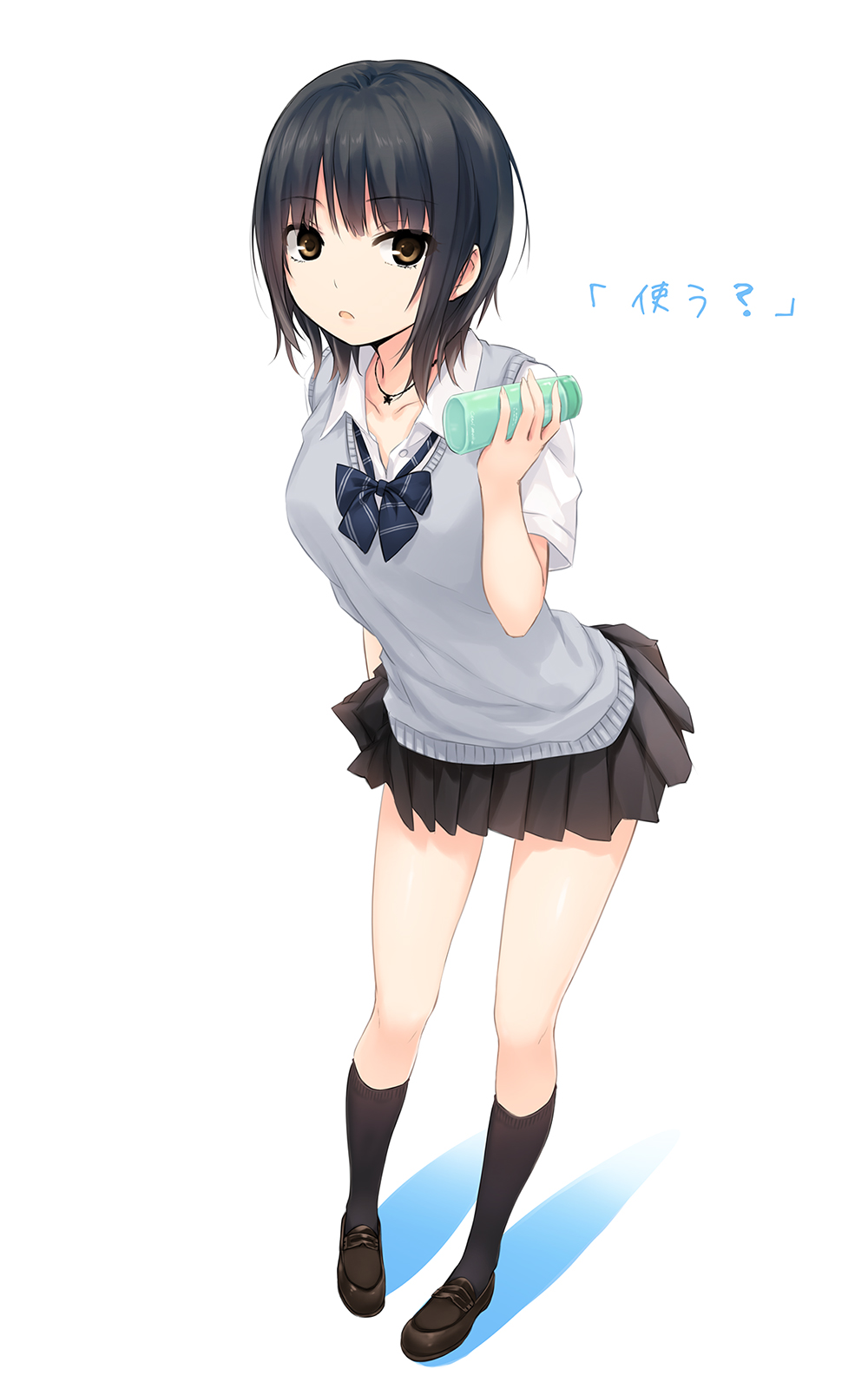 Dark Hair Short Hair School Uniform Coffee Kizoku 1000x1600