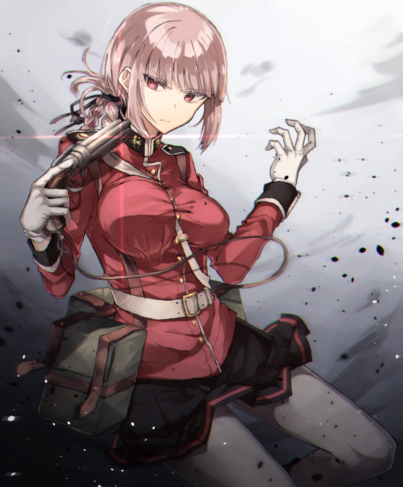 Anime Anime Girls Fate Grand Order Red Eyes Gun Weapon Skirt Florence Nightingale Fate Grand Order B 1407x1700