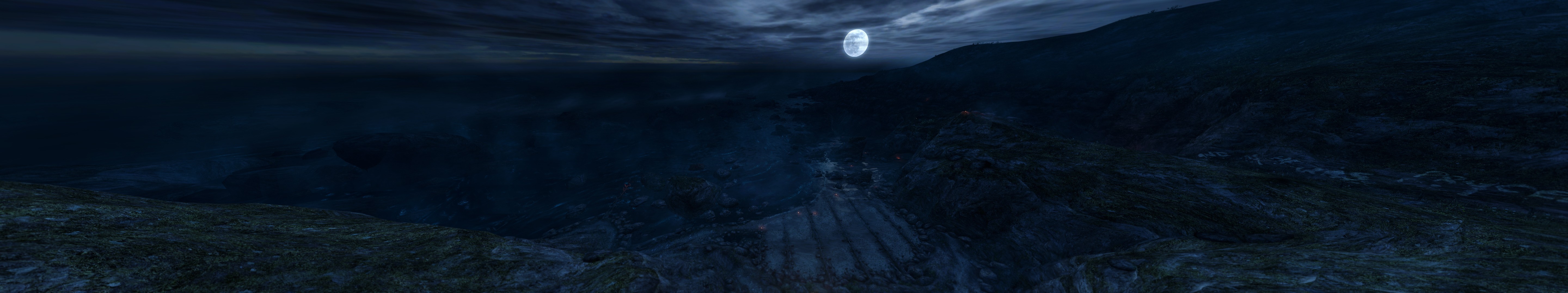 Multiple Display Video Games Dear Esther 5760x1080