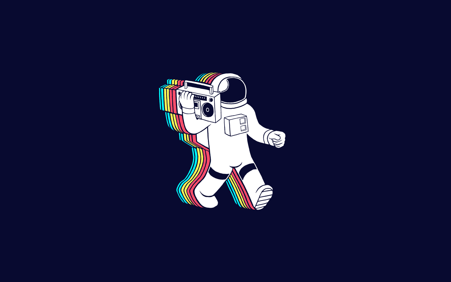 Minimalism Astronaut Boombox 1440x900