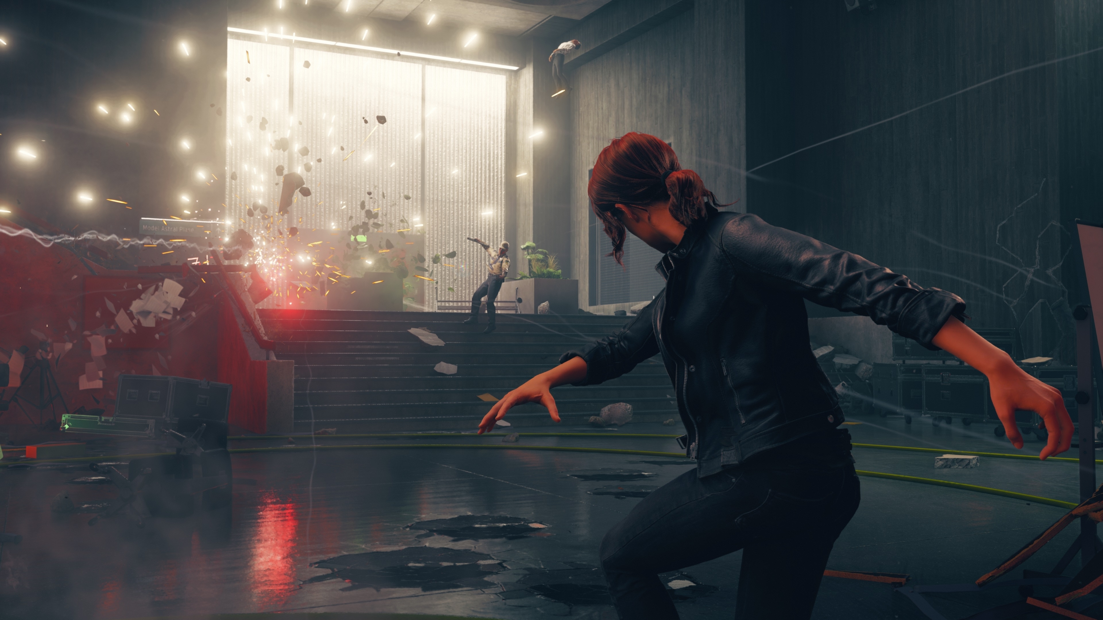 Women Control Redhead Jesse Faden Remedy Games Video Games 3840x2160