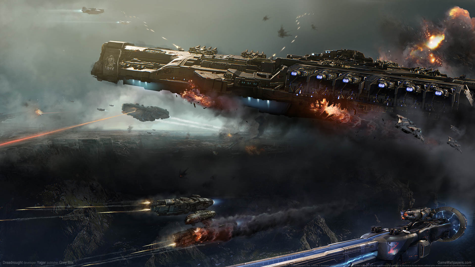 Video Games Dreadnought Spaceship Science Fiction War 1920x1080