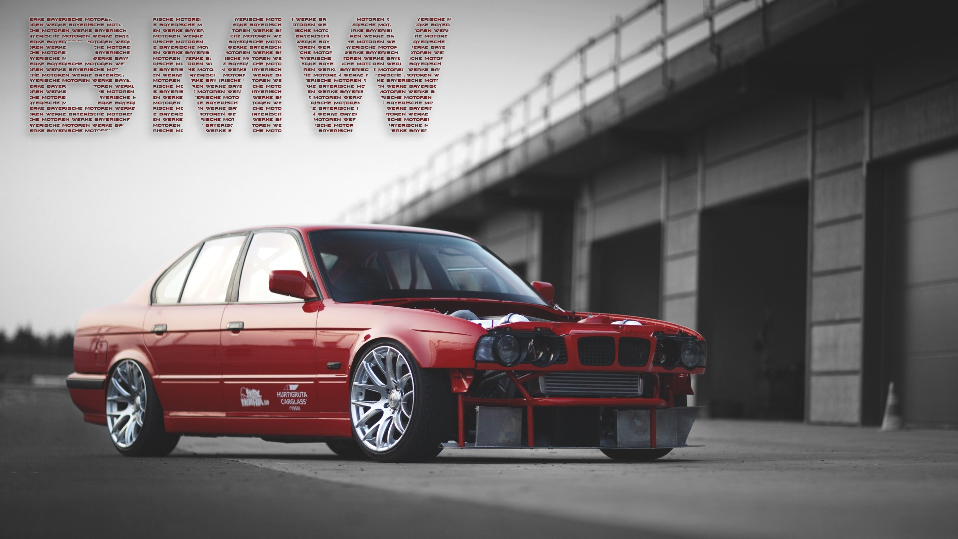 BMW Tuning Garages Car BMW E34 BMW 5 Series 1920x1080