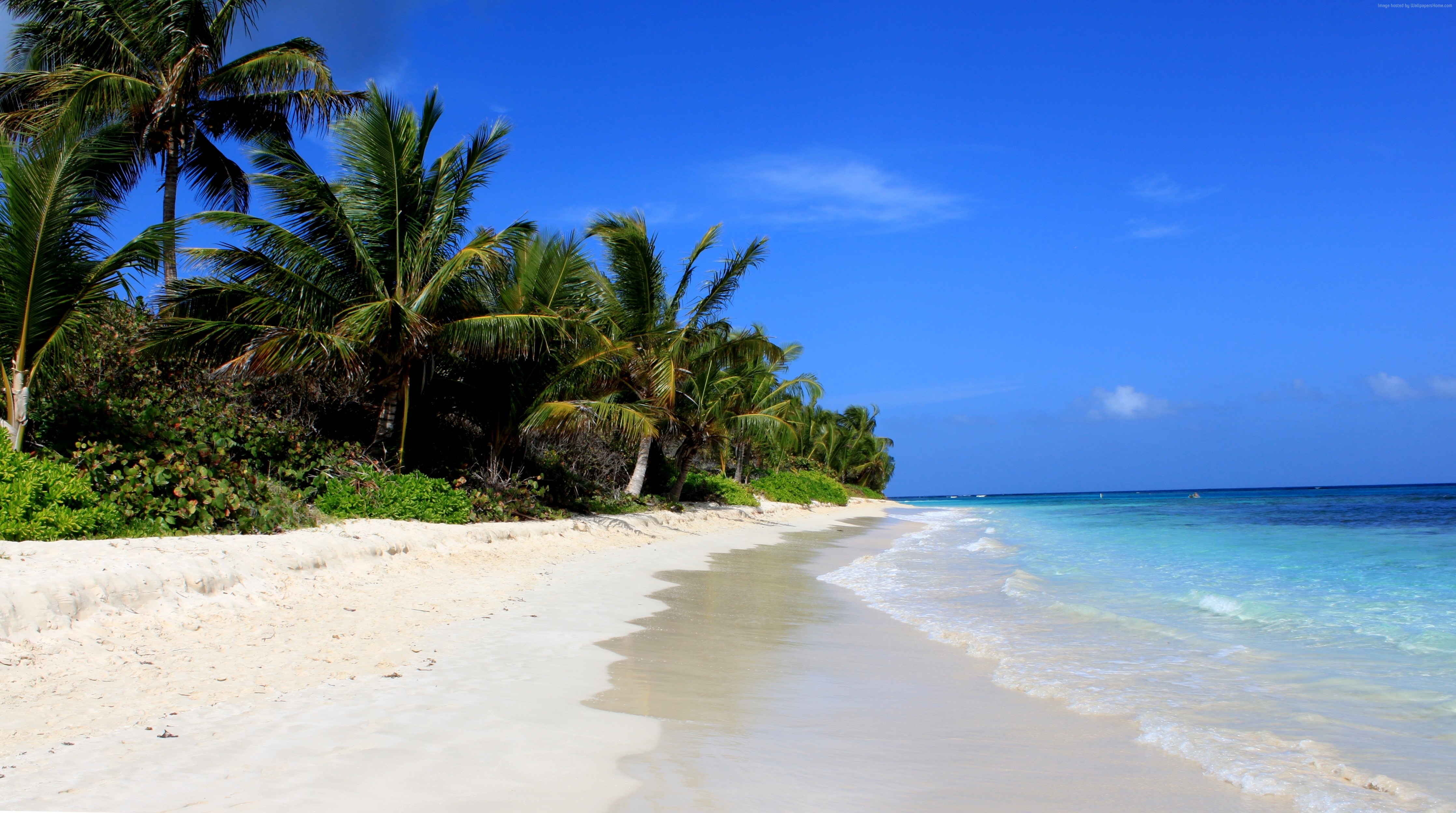 Beach Puerto Rico Flamenco Beach Ocean Tropical Nature Horizon 4472x2496