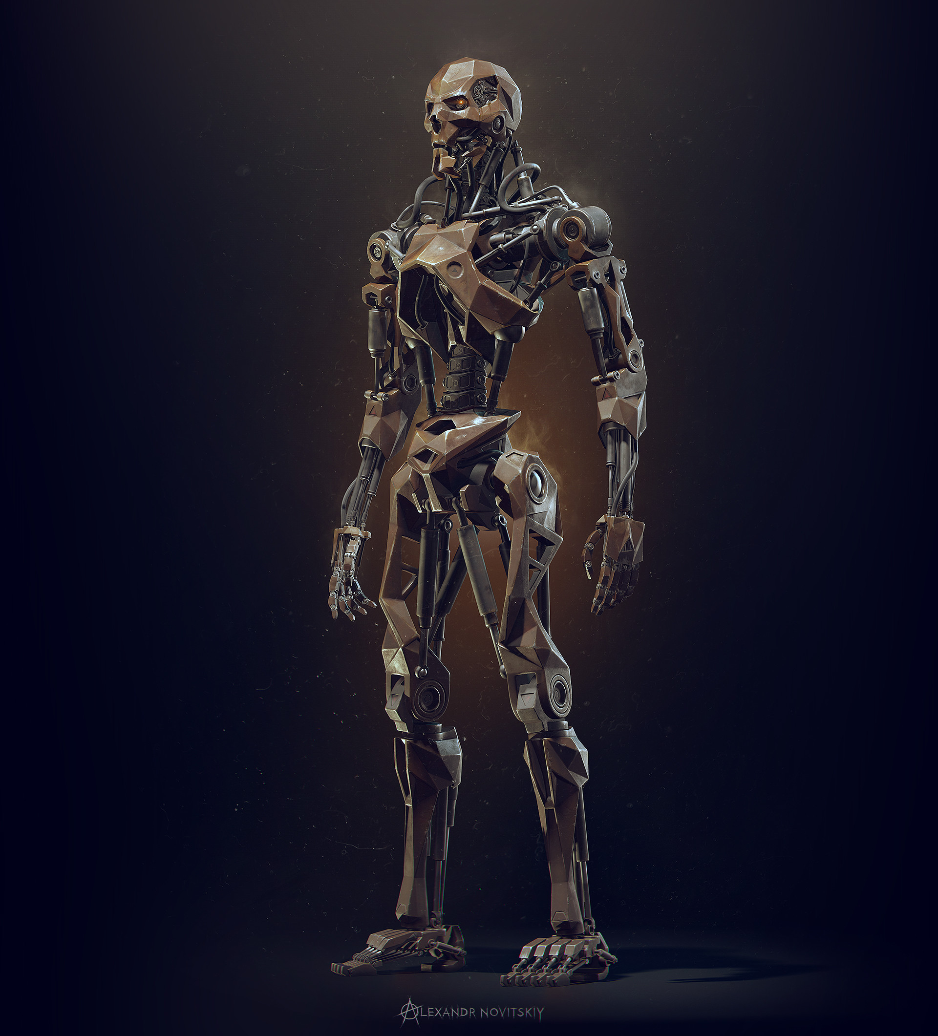 Alexandr Novitskiy 3D Render Terminator Machine Endoskeleton Old 1920x2121
