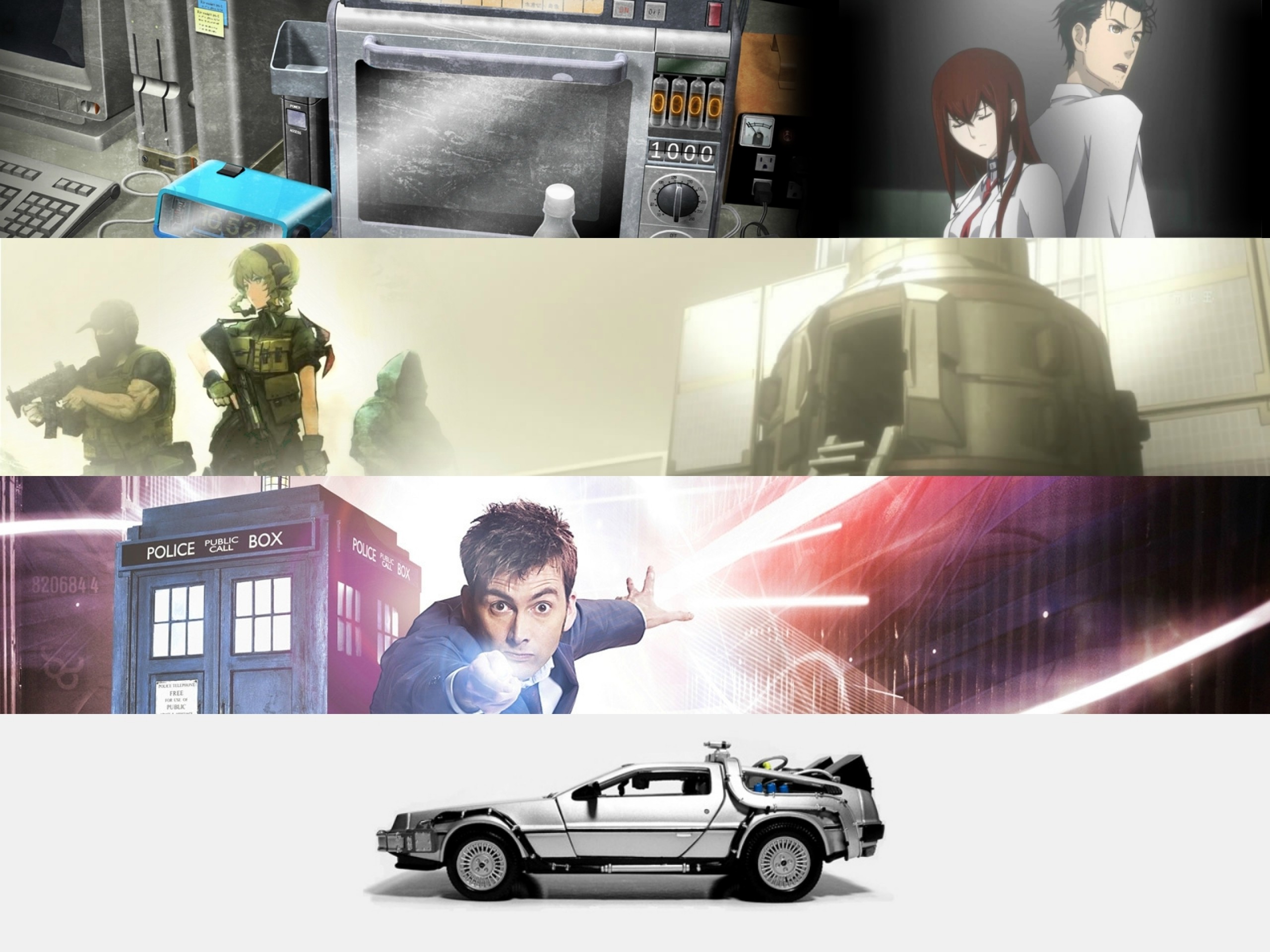 Steins Gate Doctor Who Back To The Future Time Travel Science Fiction Science Fiction Collage 2560x1920