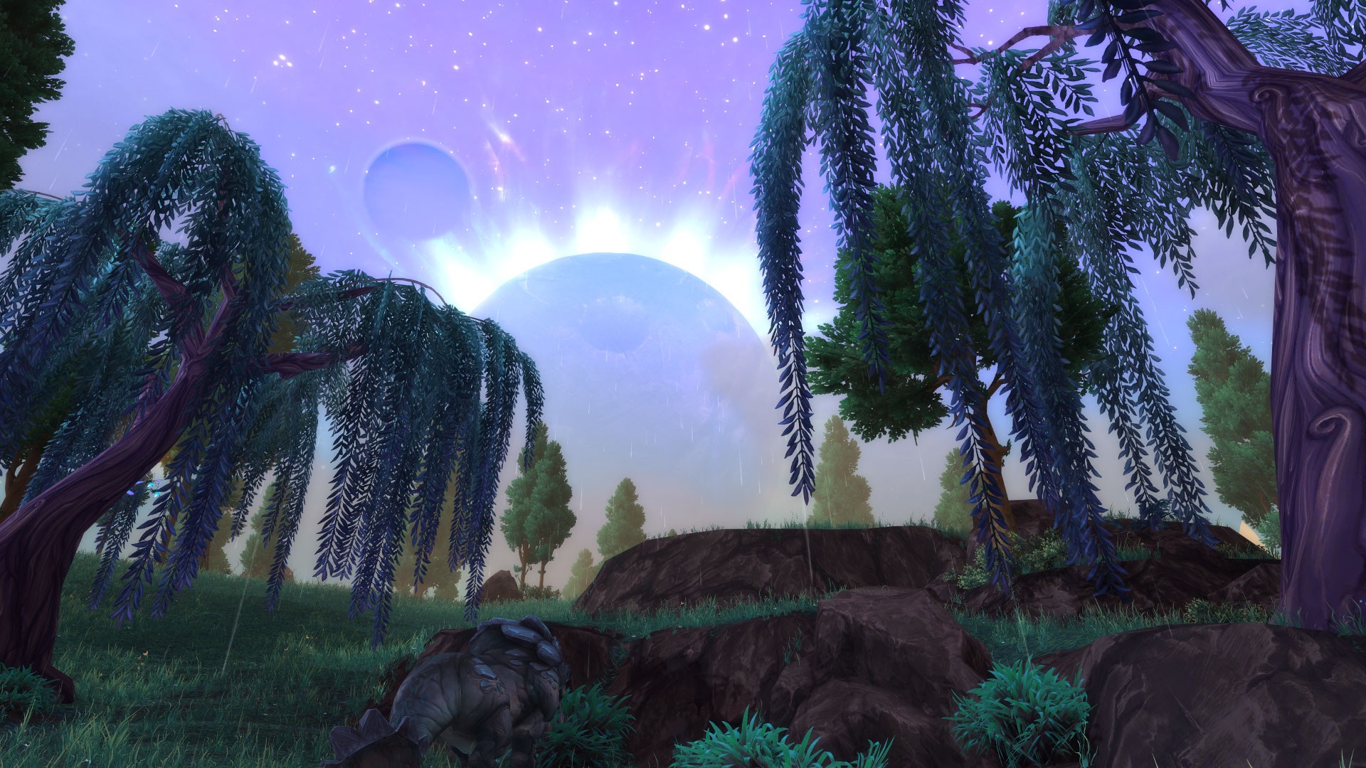 World Of Warcraft Shadowmoon Valley Trees Screen Shot Video Games 1920x1080