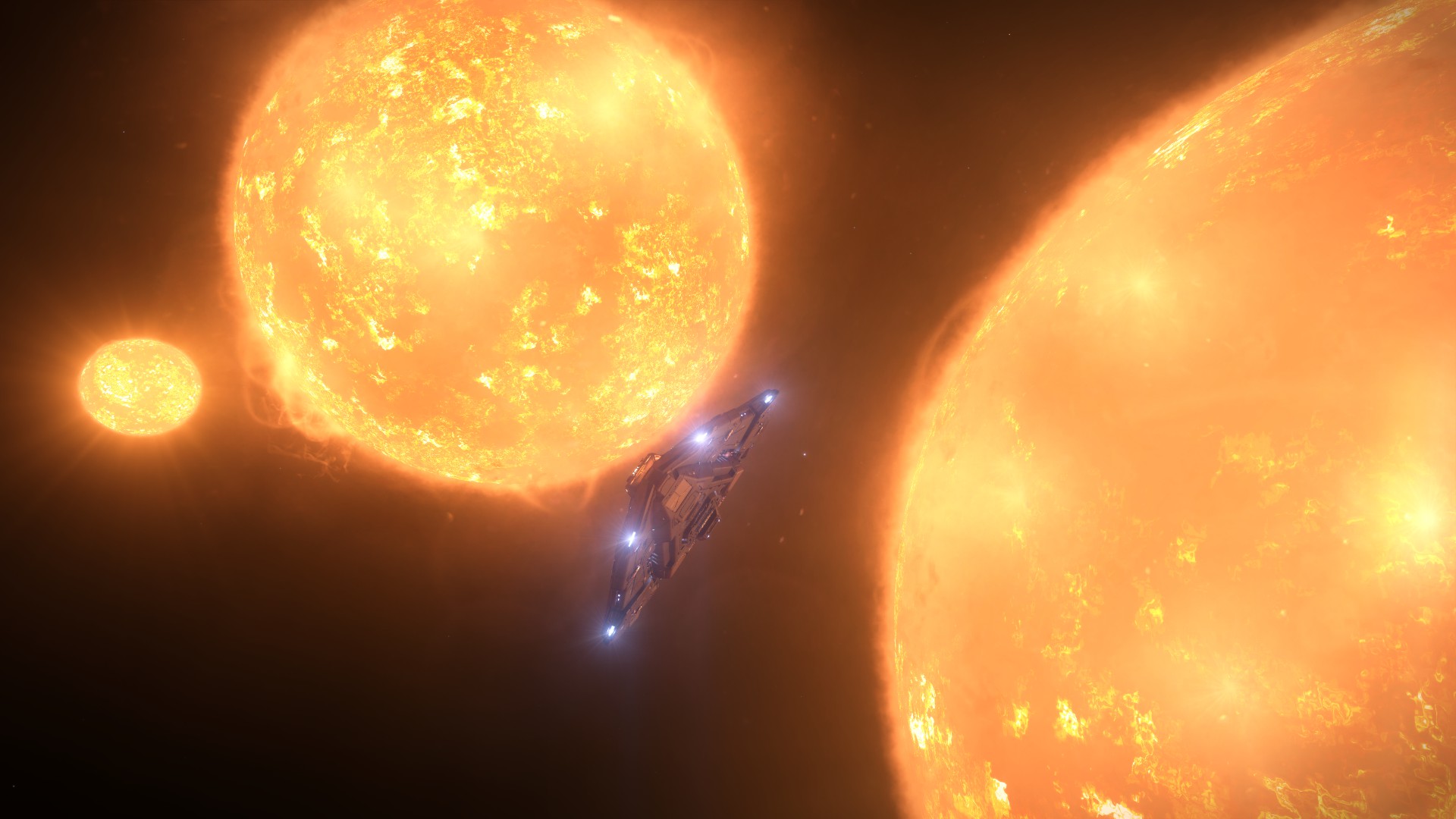 Elite Dangerous E D Space Space Simulator Spaceship Planet Stars Binary Starsystem Python E D 1920x1080