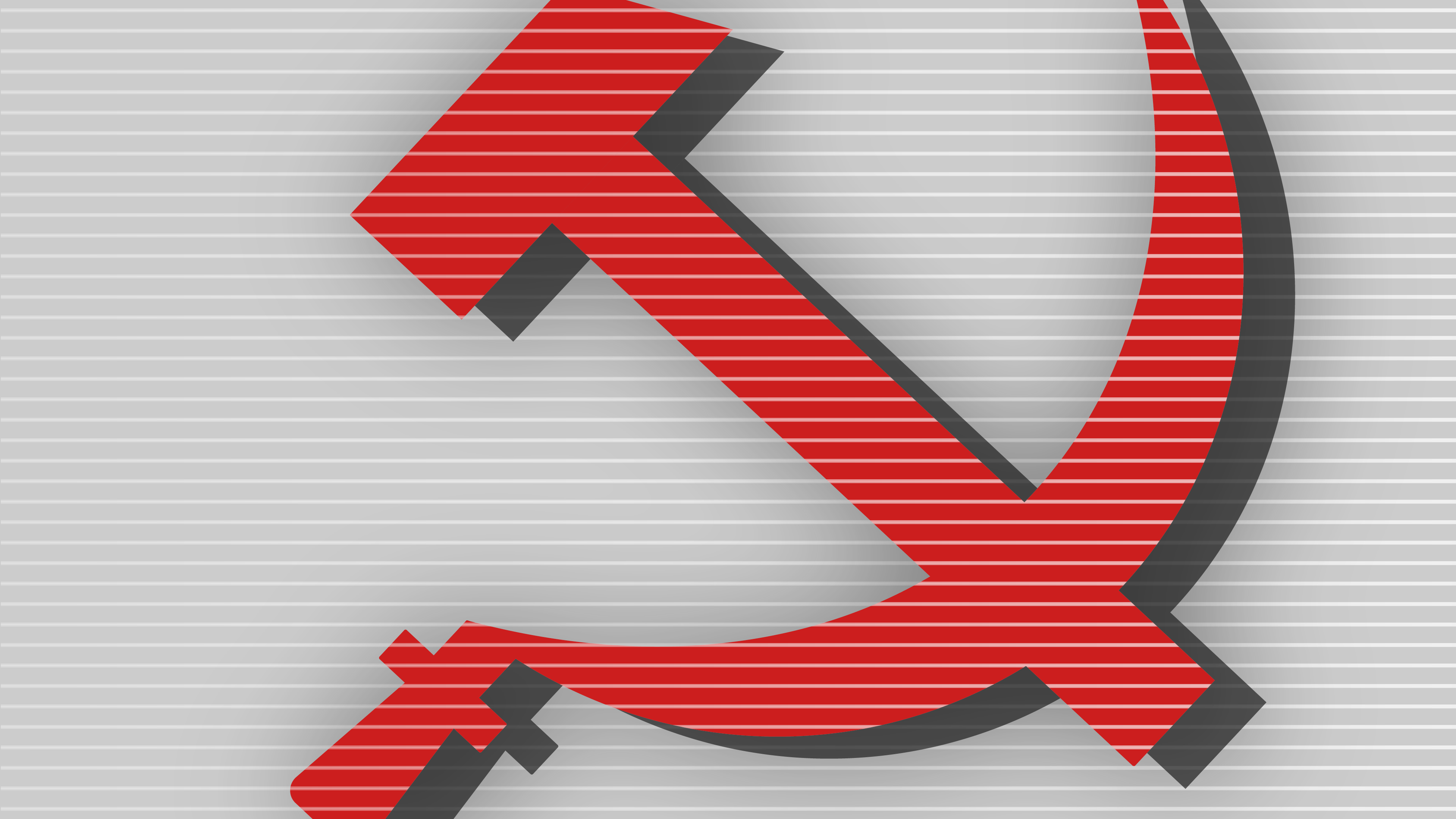 Communism Red White Artwork USSR Hammer And Sickle Lines 3840x2160