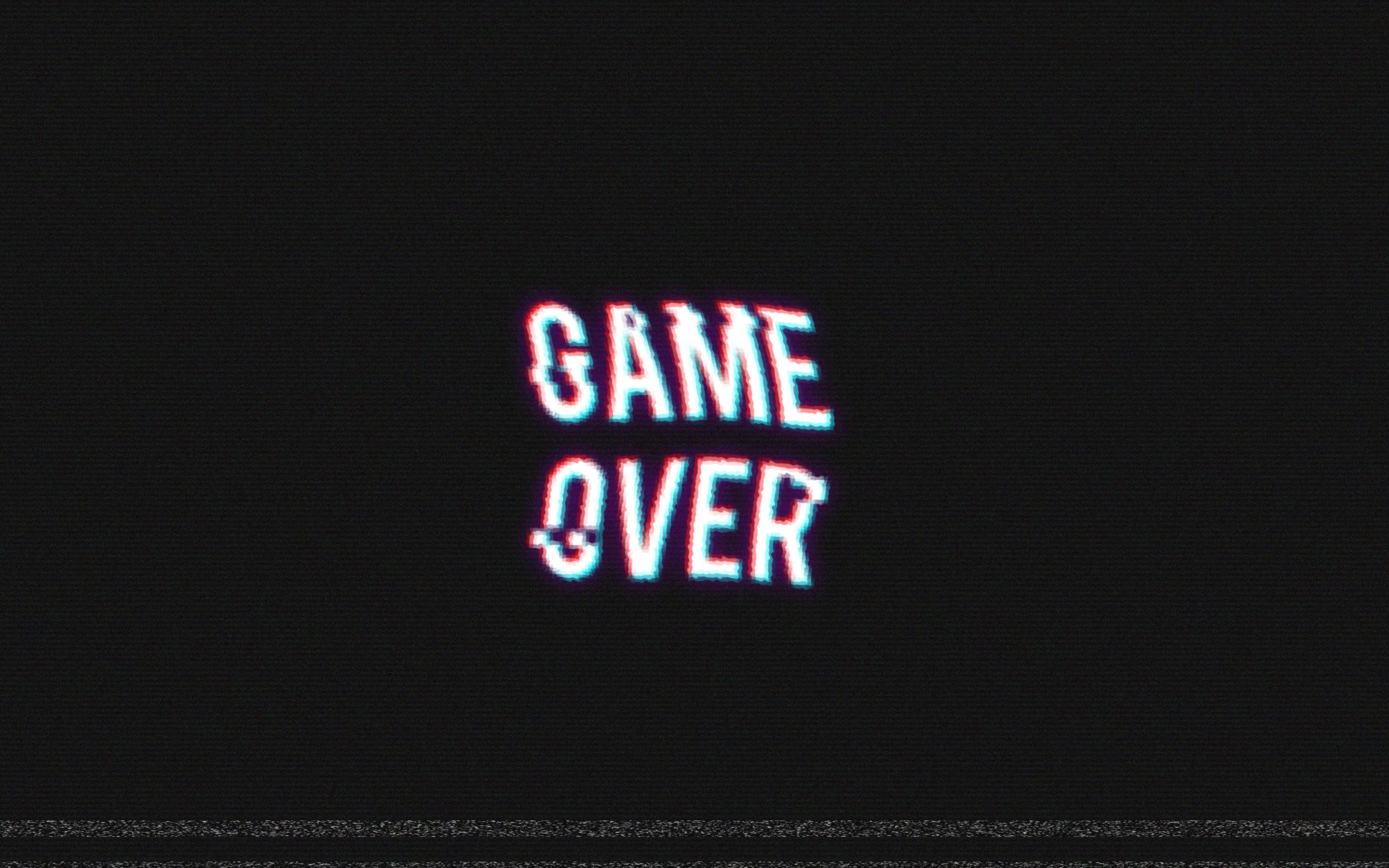 GAME OVER Video Games Retro Games Distortion 2880x1800