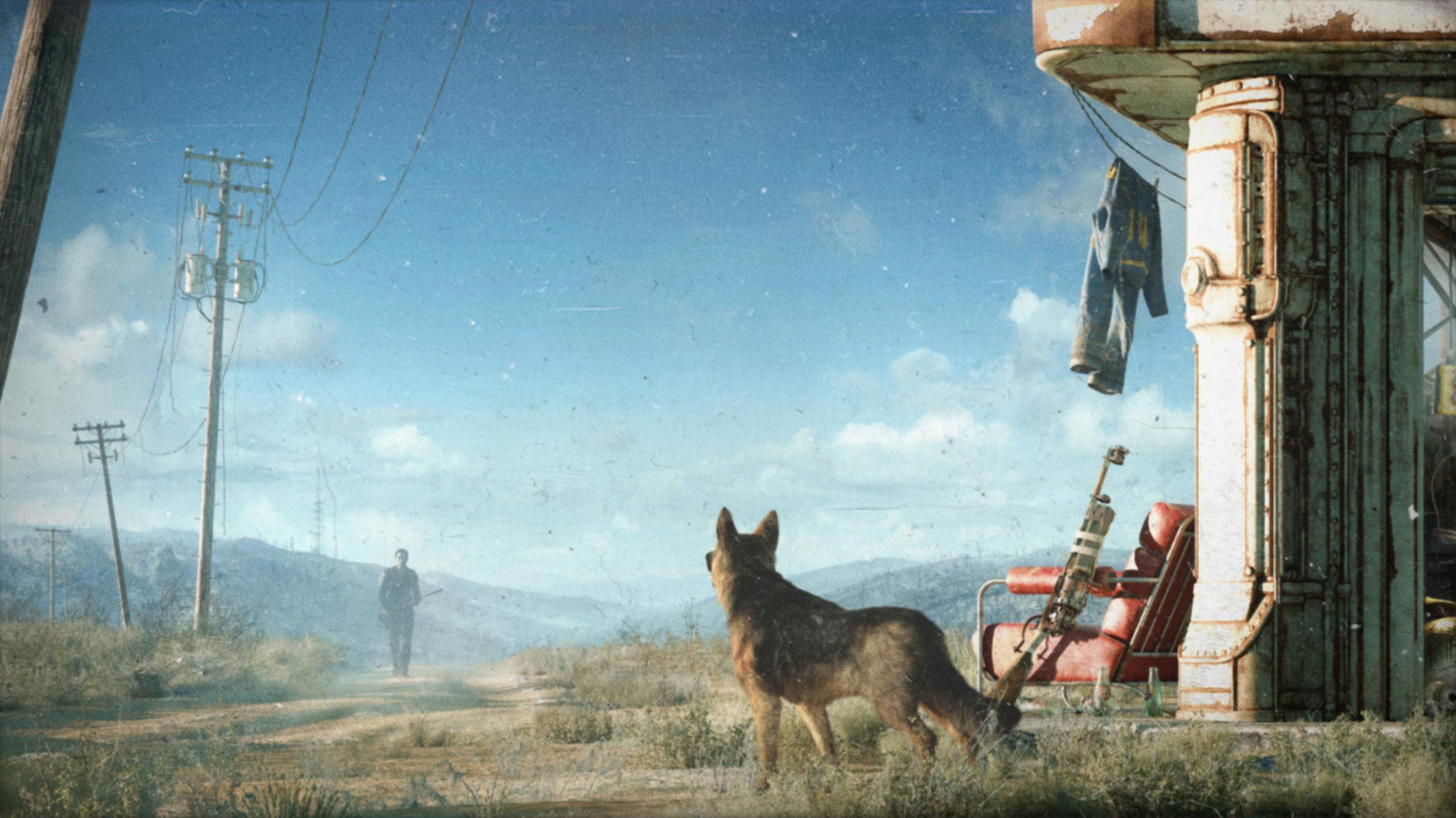 Fallout Video Games Fallout 4 Dogmeat 2560x1440