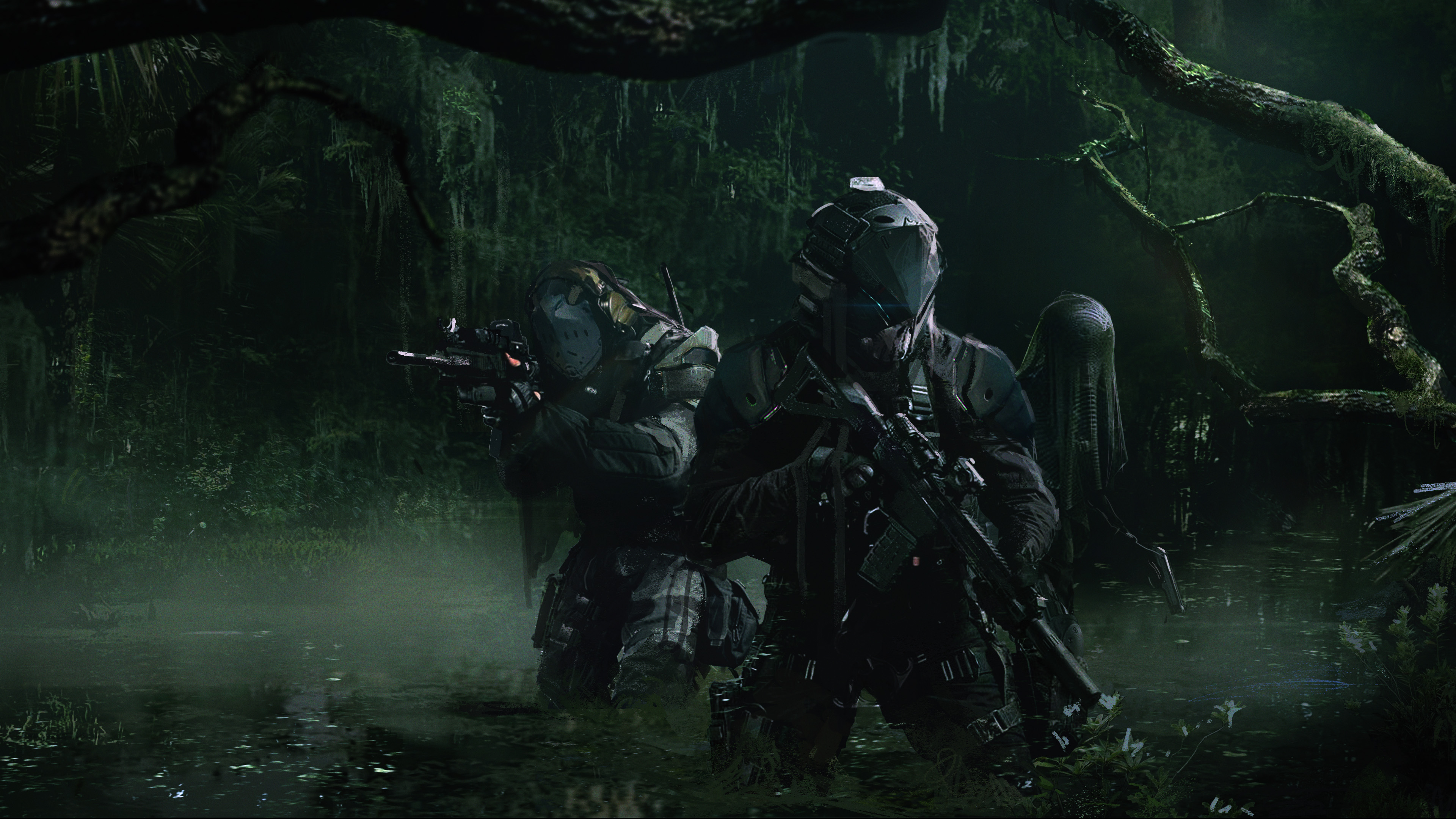 Tom Clancys Ghost Recon Breakpoint Armored Swamp Tactical Shrubbery 3840x2160