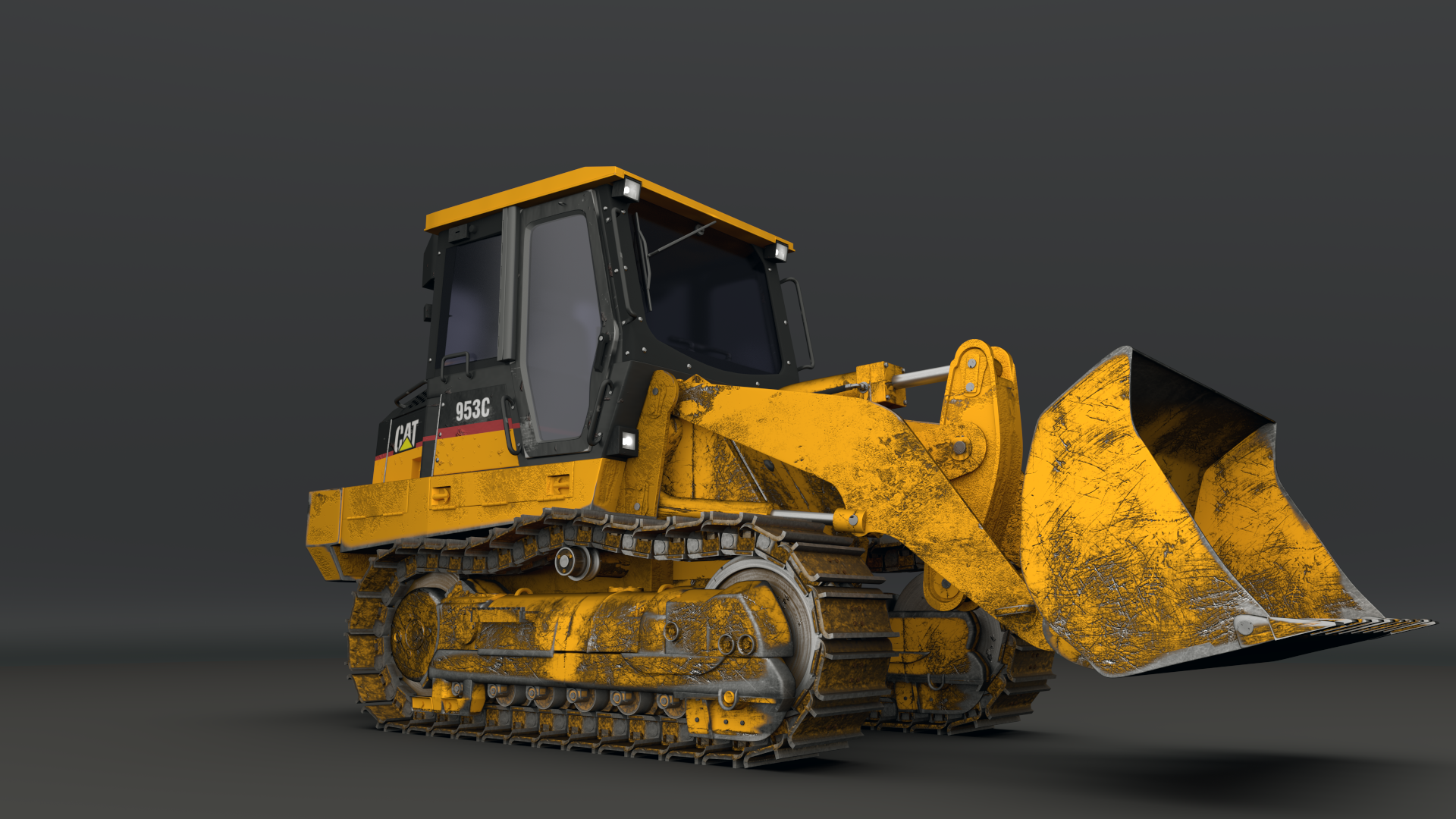 Bulldozer 3D CGi Heavy Equipment Excavators 1920x1080