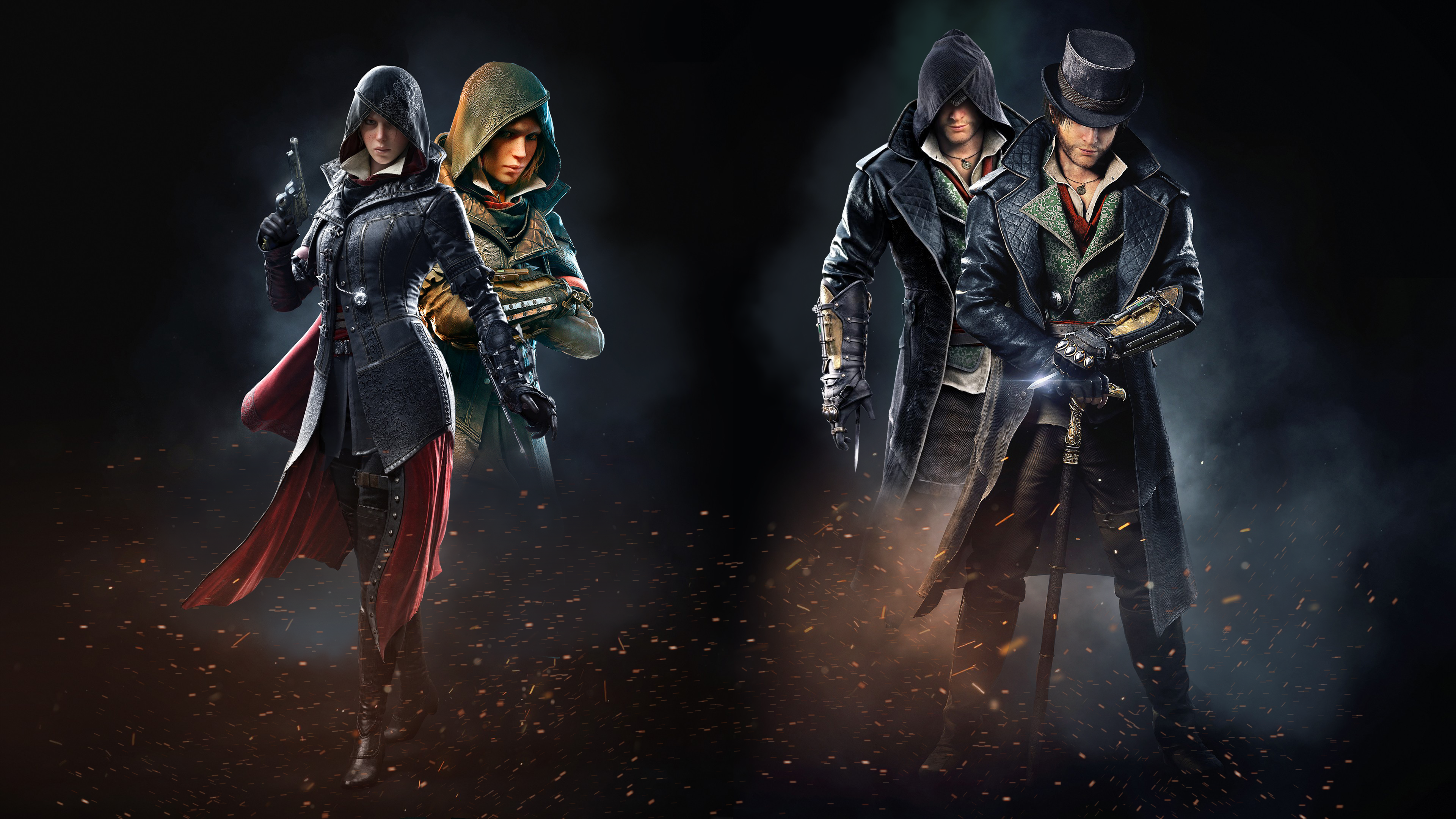 Assassins Creed Syndicate Assassins Creed Jacob Frye Evie Frye Video Games Collage 3840x2160