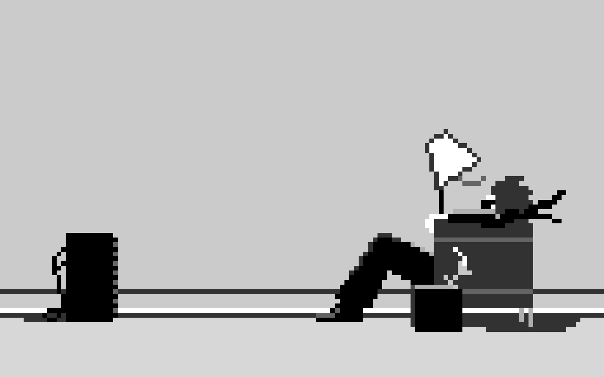 Pixel Art 8 Bit Minimalism Hitachi Maxell Audio 1920x1200