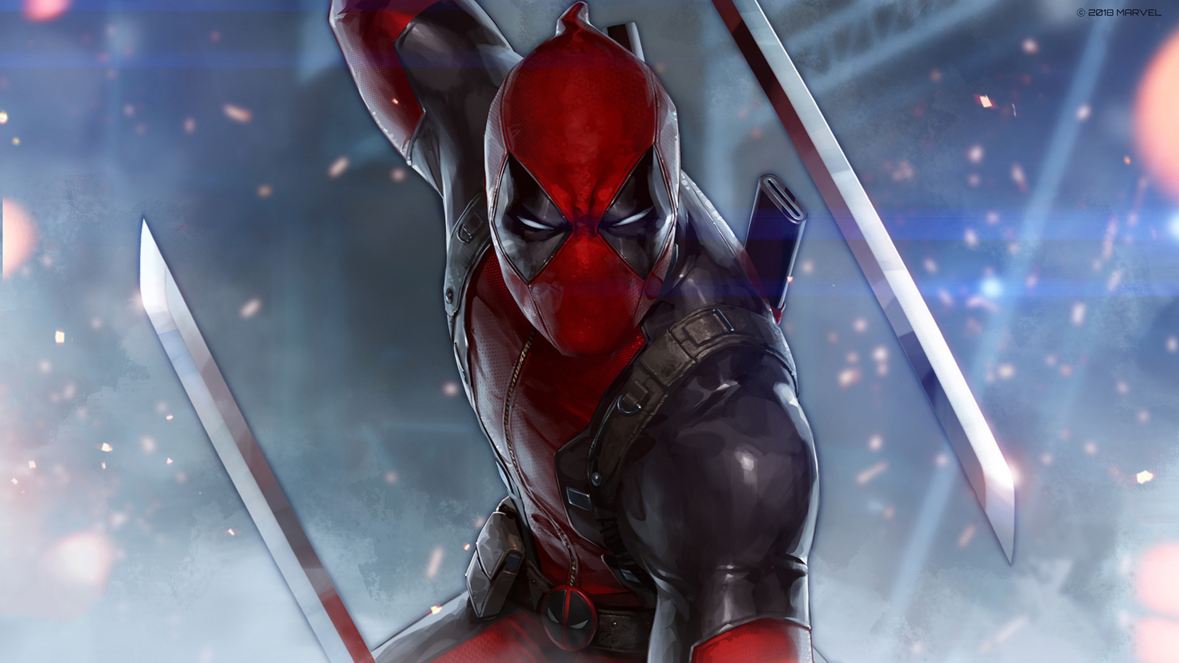 Artwork Sword Antiheroes Deadpool Marvel Future Fight 3840x2160