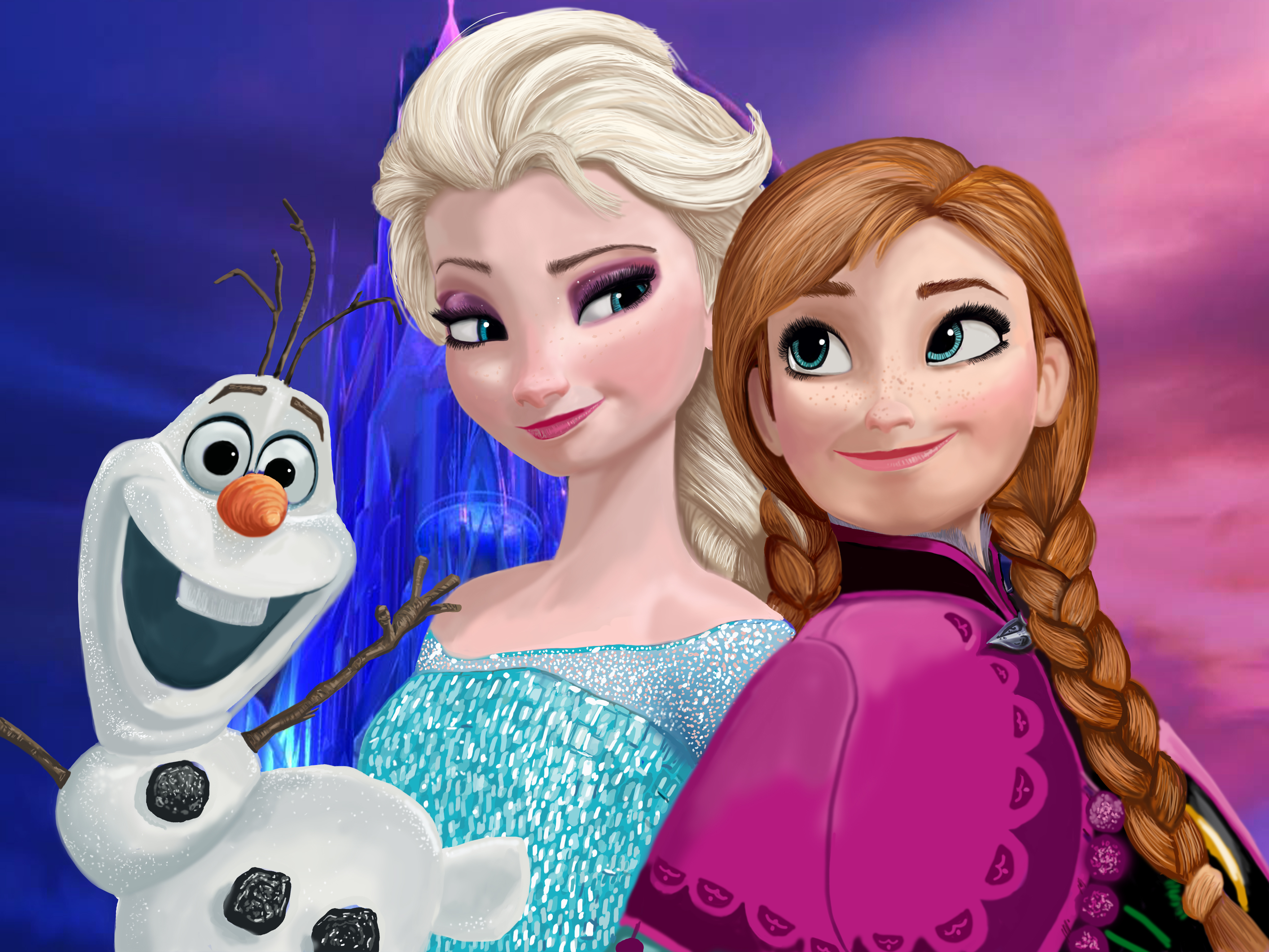 Frozen Movie Anna Frozen Elsa Frozen Snow Olaf Frozen 4096x3072