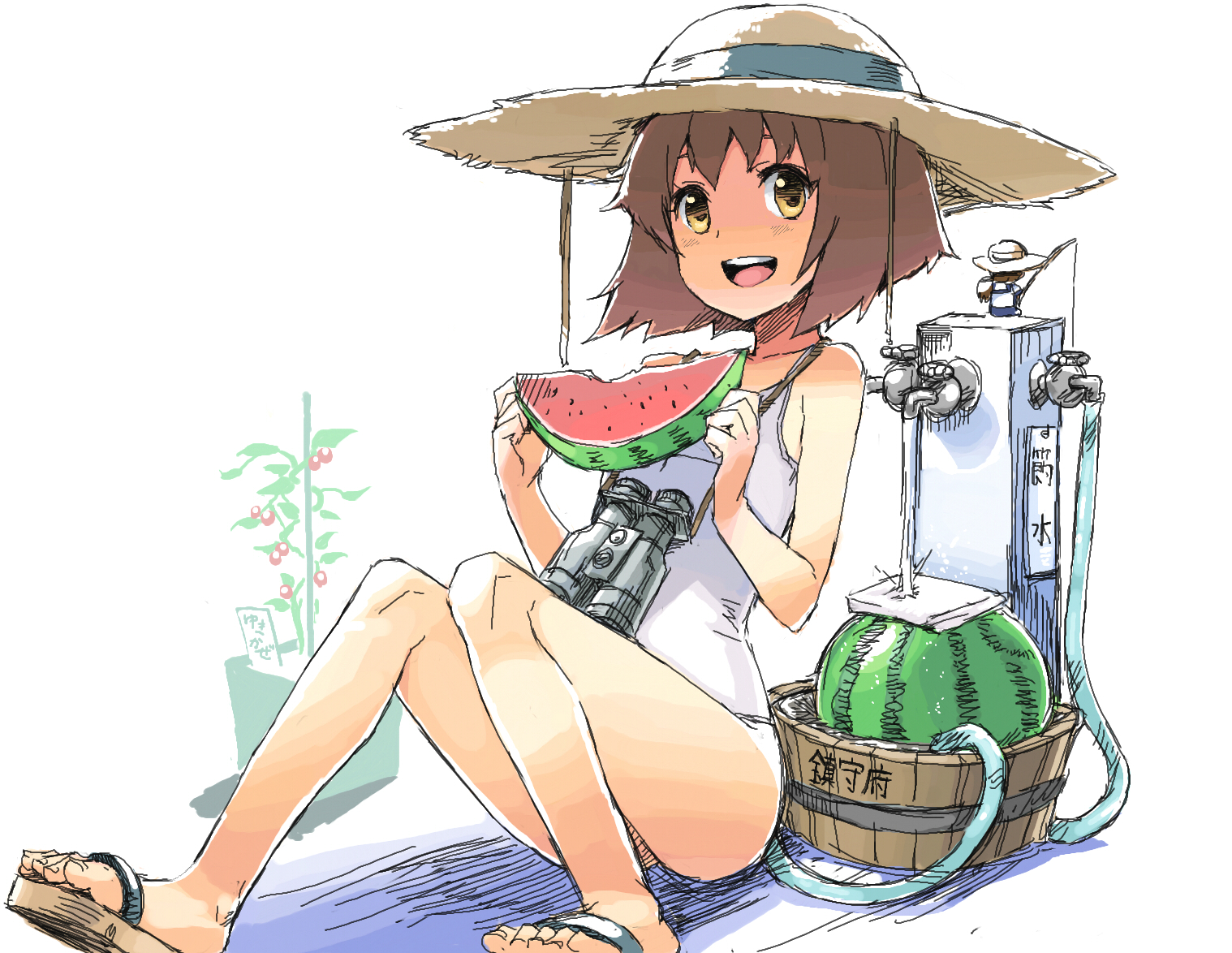 Yukikaze KanColle Kantai Collection Watermelons 1518x1174