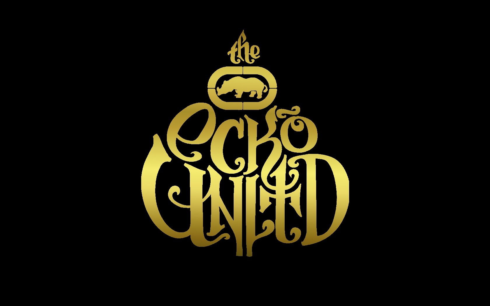 Ecko Logo Simple Background Gold Black Background 1680x1050