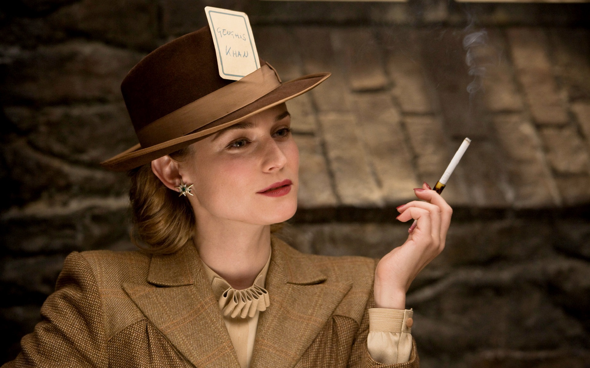Diane Kruger Women Blonde Actress Cigarettes Movies Inglourious Basterds 1920x1200