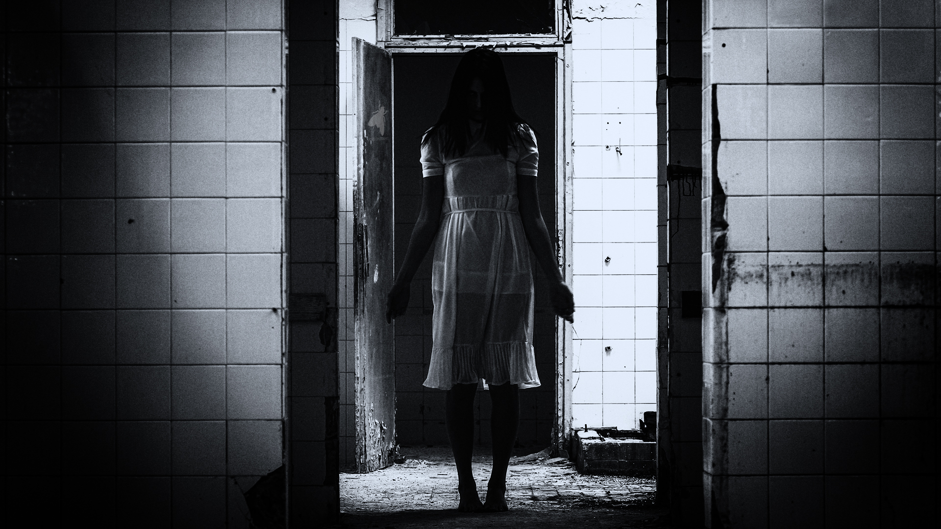Horror Mystery Spooky Women Ghosts Monochrome 1920x1080