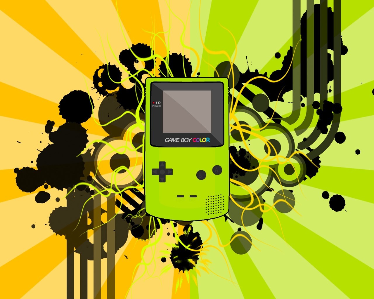 GameBoy GameBoy Color Retro Games Green 1280x1024