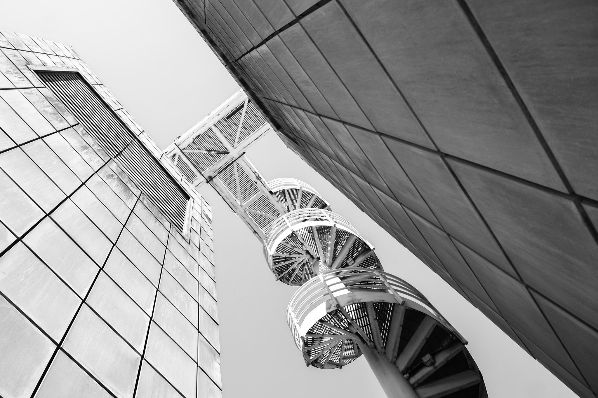 Photography Monochrome Architecture Building Stairs 2048x1365
