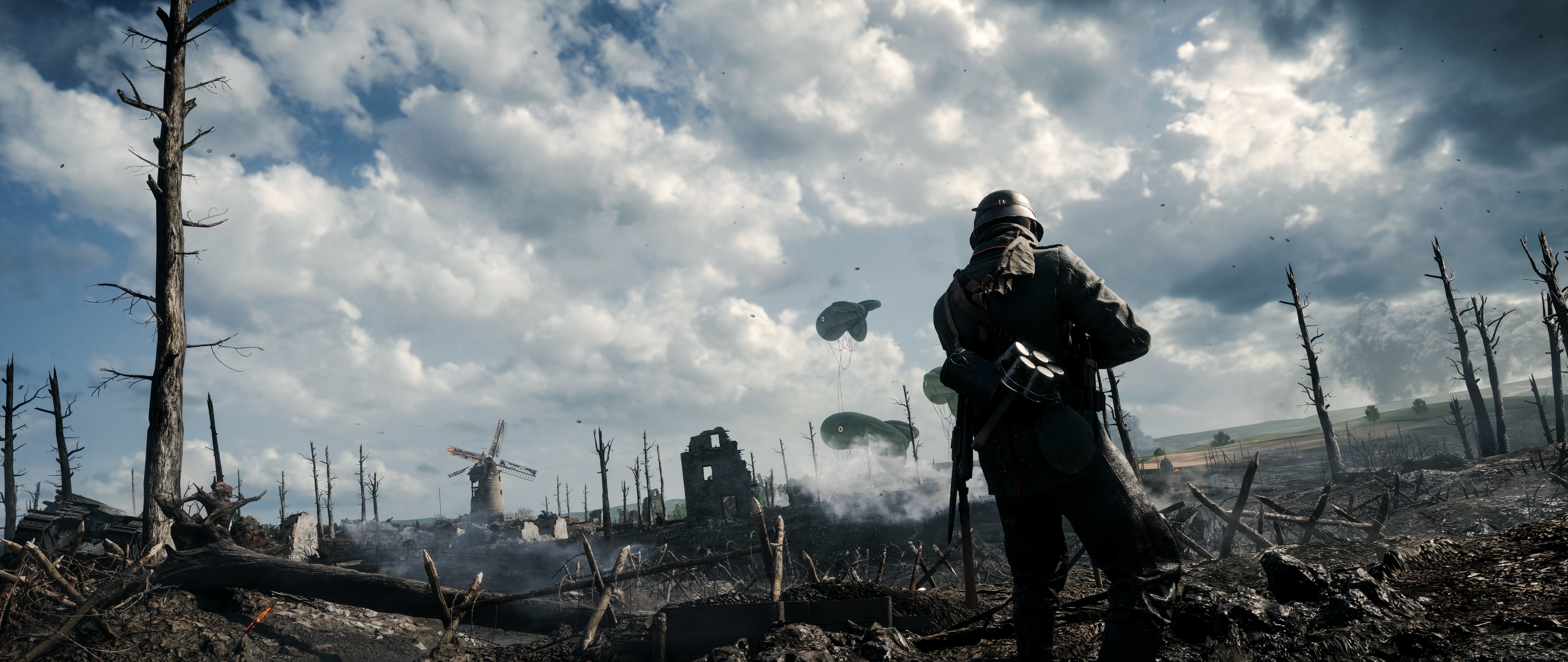 Battlefield 1 EA DiCE World War I Soldier War Video Games 7680x3240