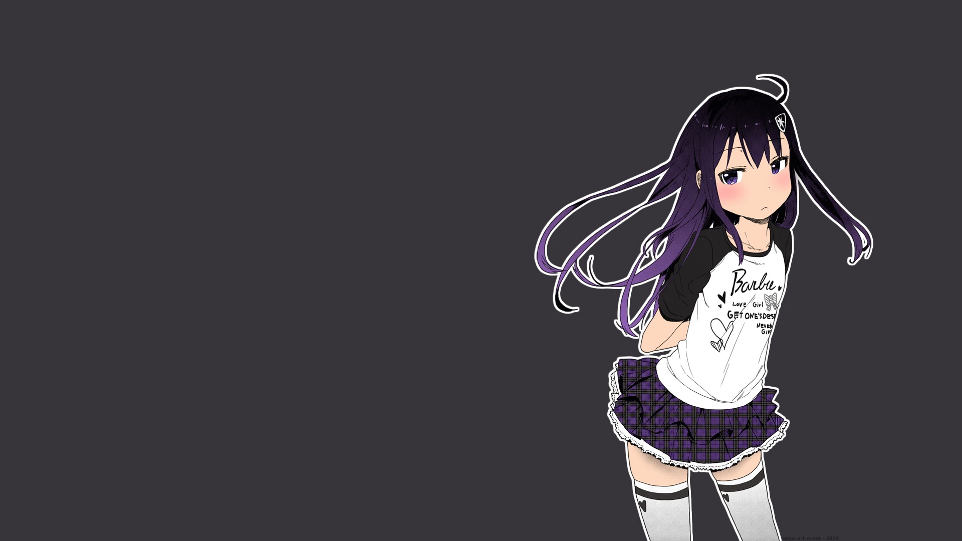 Arekusa Mahone Anime Girls Short Skirt Long Hair Dark Hair Anime 1920x1080