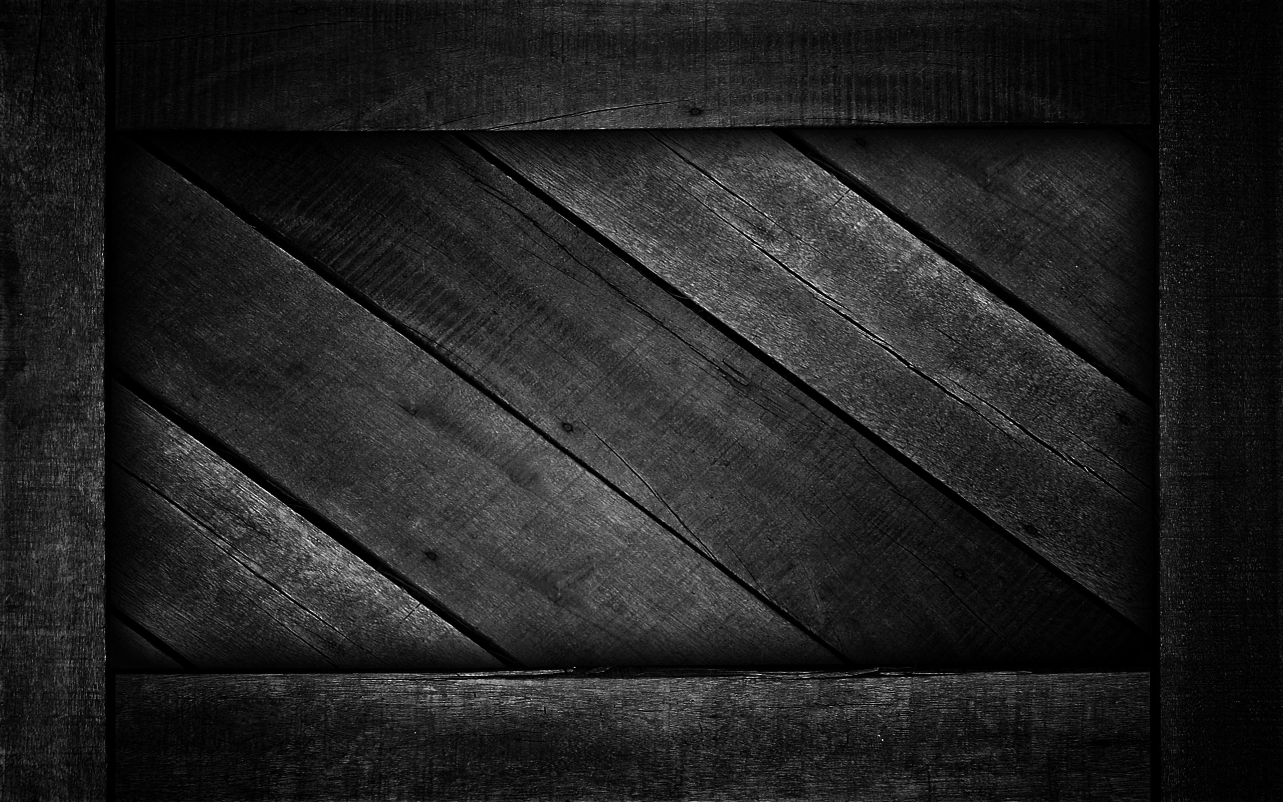 Monochrome Wood Wood Wooden Surface Simple Texture Planks Black 2560x1600