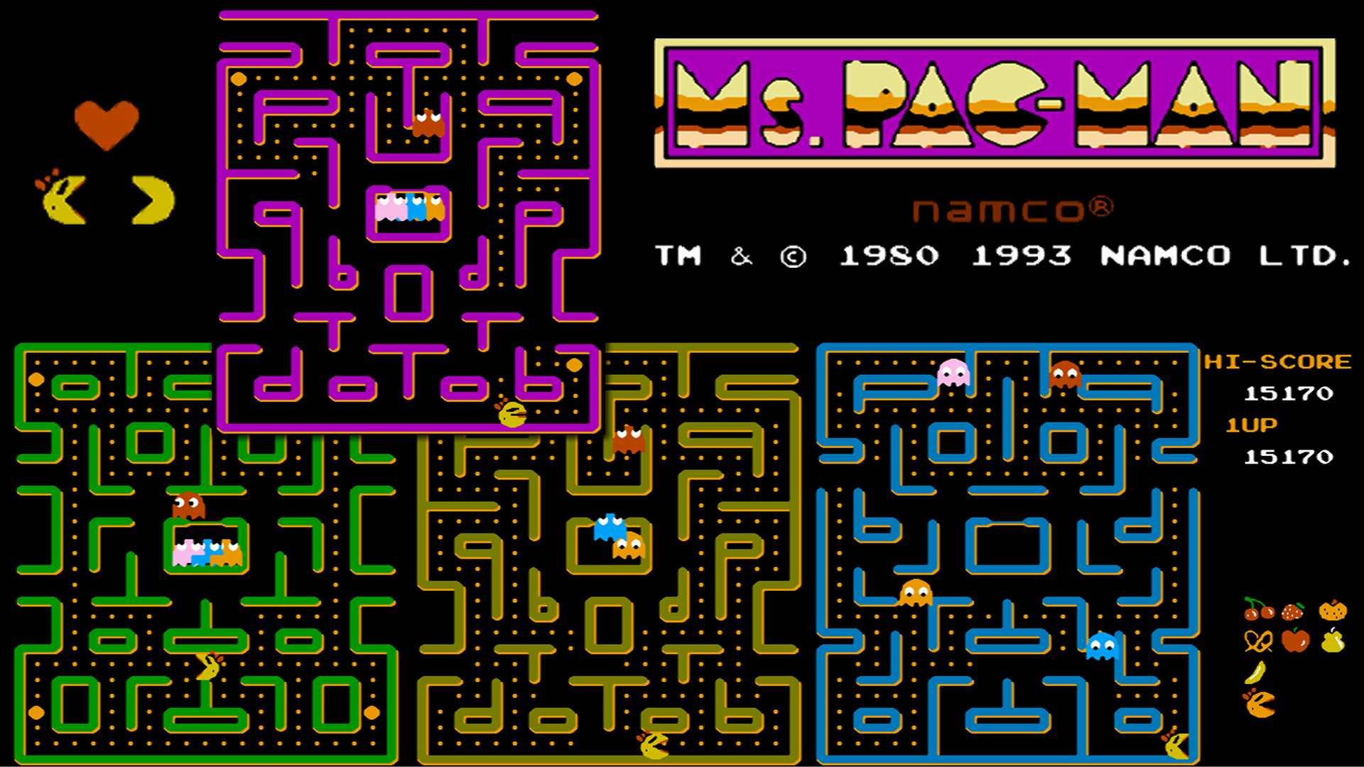 Video Game Ms Pac Man 1920x1080
