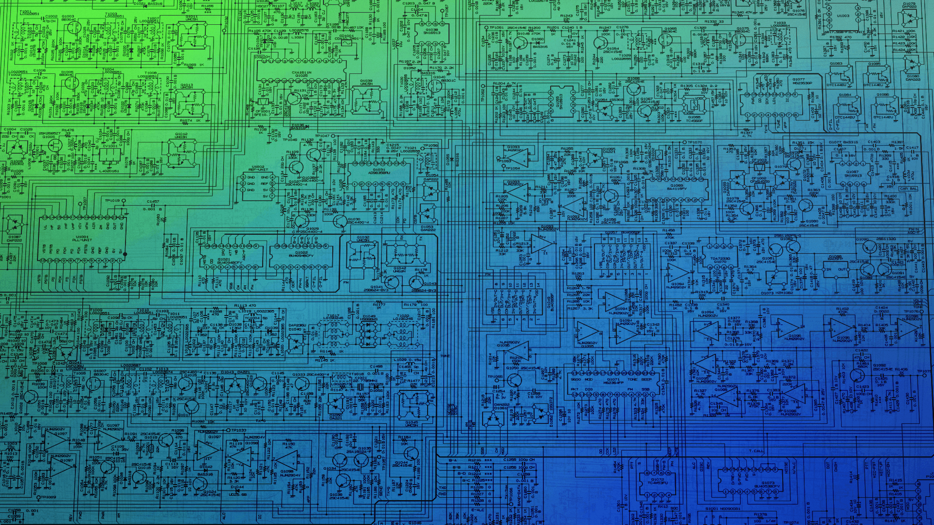 Map CPU Chips Circuits Schematic 1920x1080