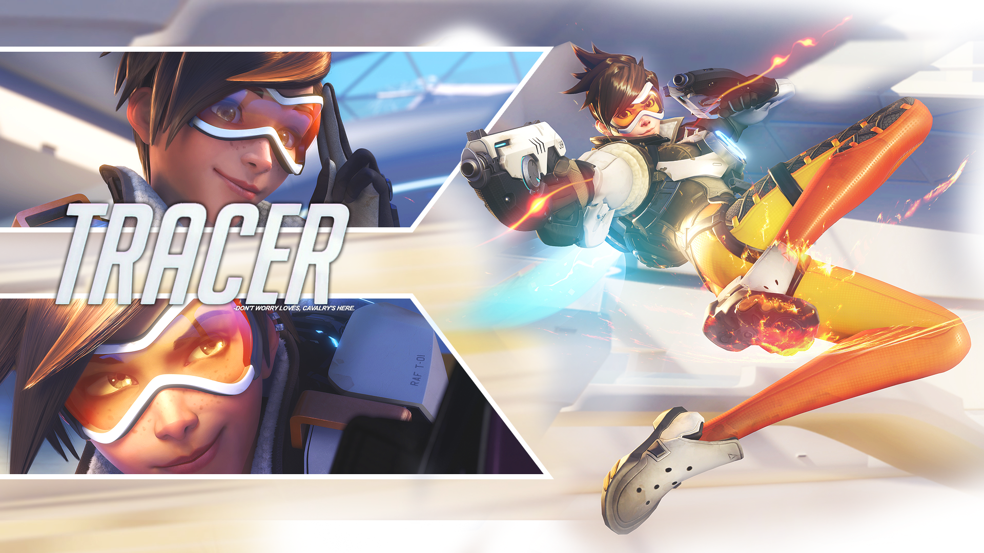 Tracer Overwatch Blizzard Entertainment Overwatch Lena Oxton Gun 1920x1080